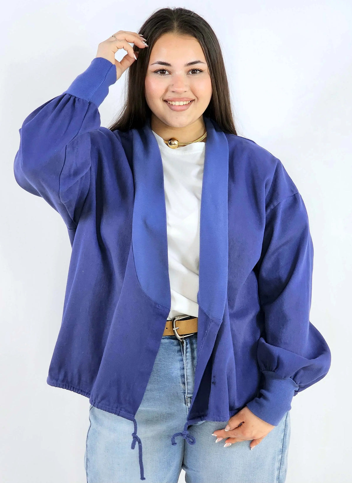 Narzutka plus size lekka oversize wiązana wygodna i stylowa Stylowa XL