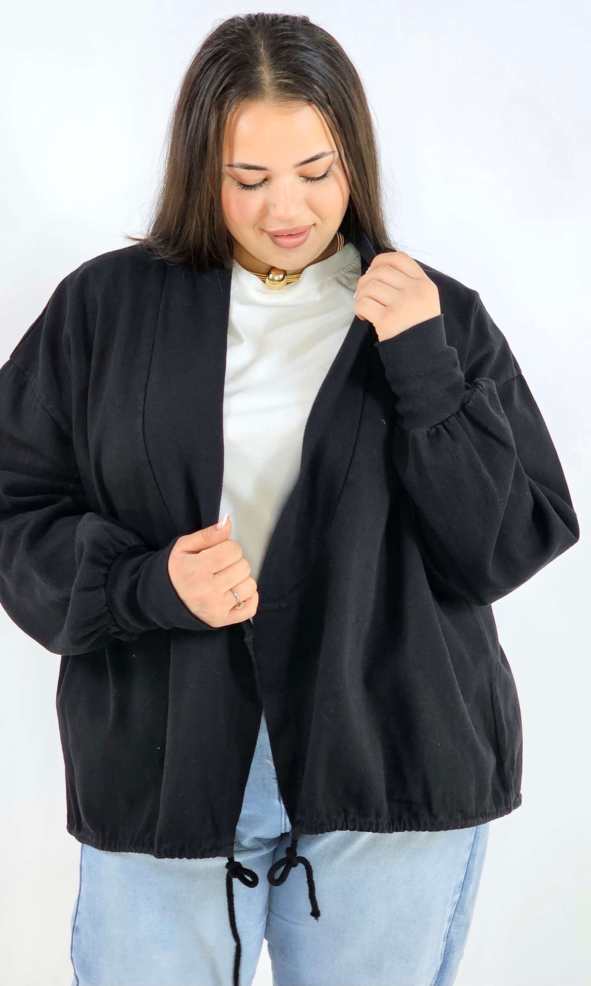 Narzutka plus size lekka oversize wiązana wygodna i stylowa Stylowa XL