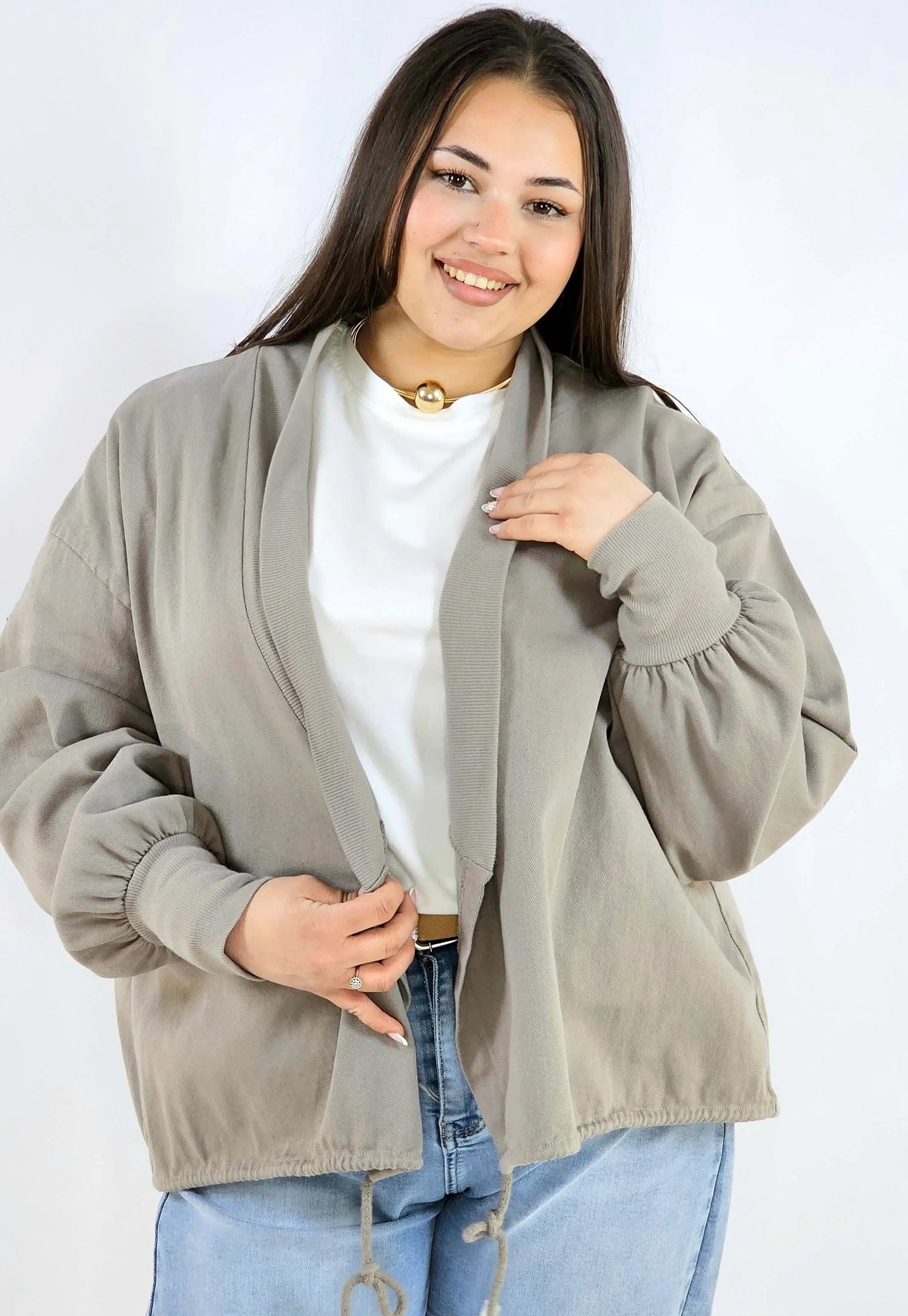 Narzutka plus size lekka oversize wiązana wygodna i stylowa Stylowa XL