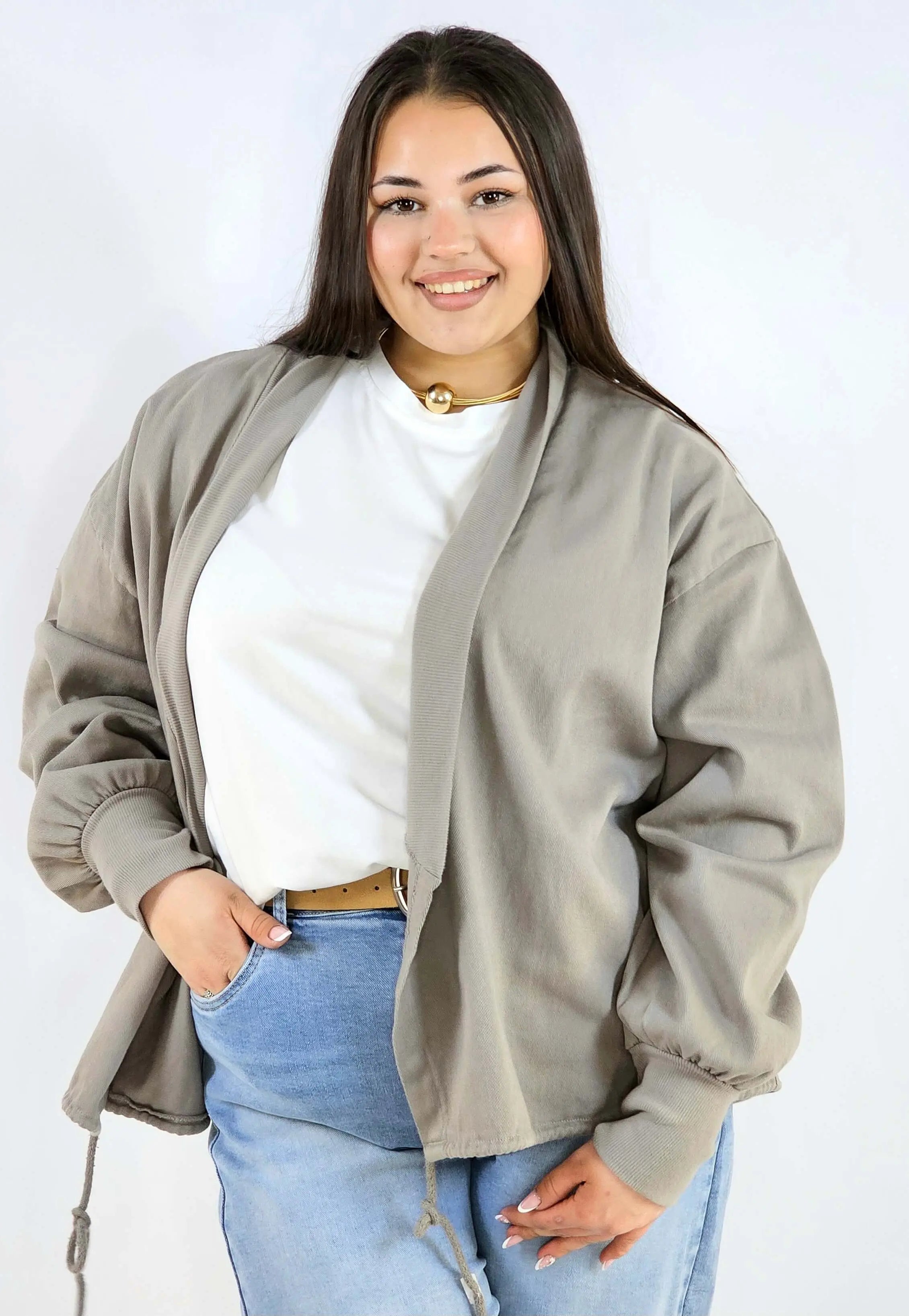 Narzutka plus size lekka oversize wiązana wygodna i stylowa Stylowa XL