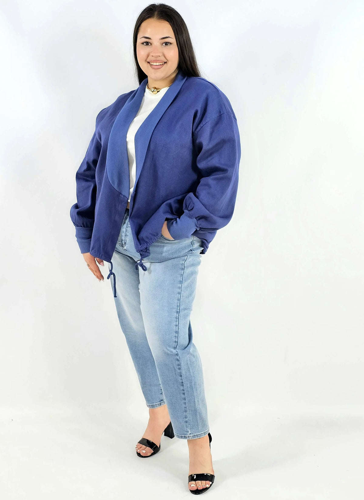 Narzutka plus size lekka oversize wiązana wygodna i stylowa Stylowa XL
