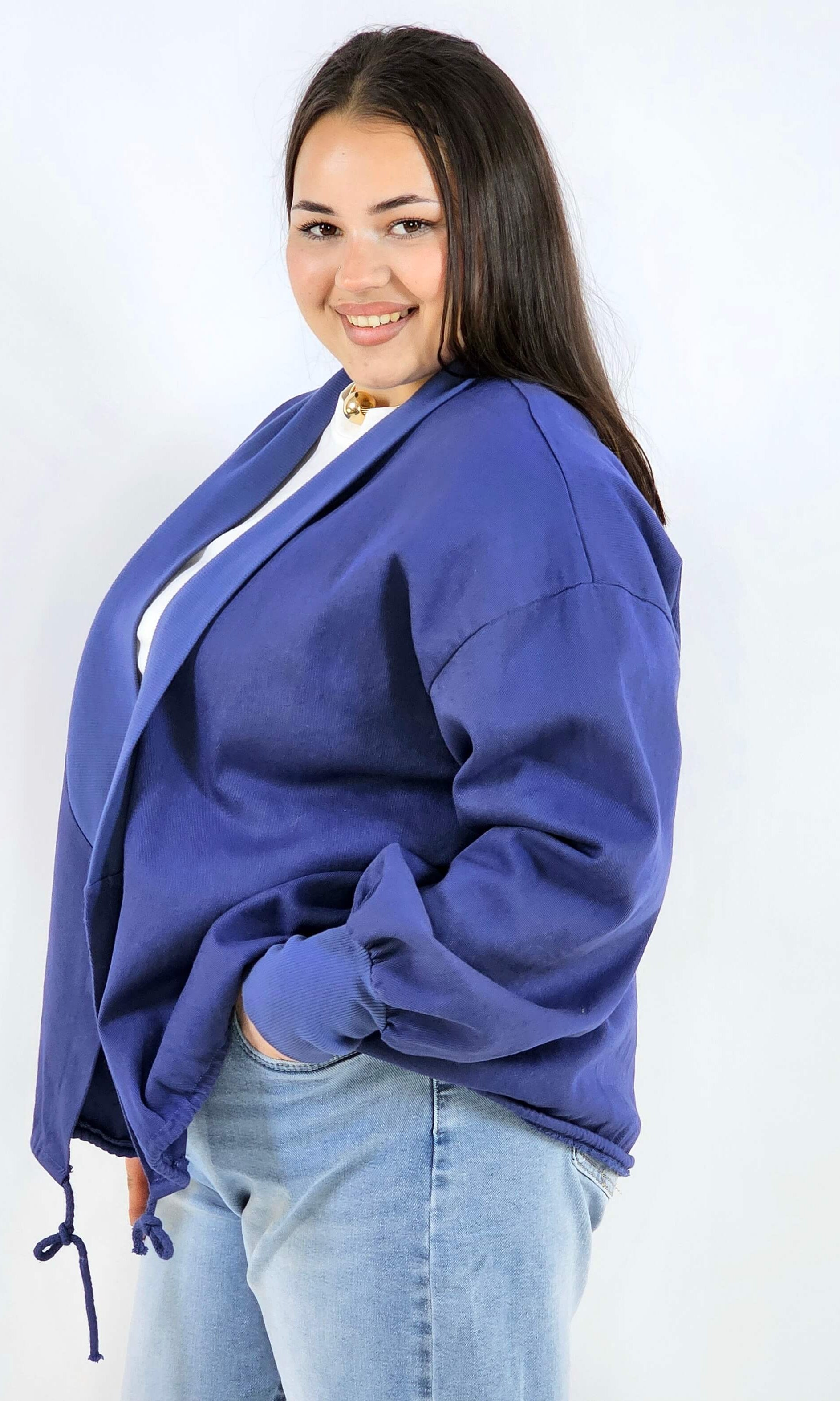 Narzutka plus size lekka oversize wiązana wygodna i stylowa Stylowa XL