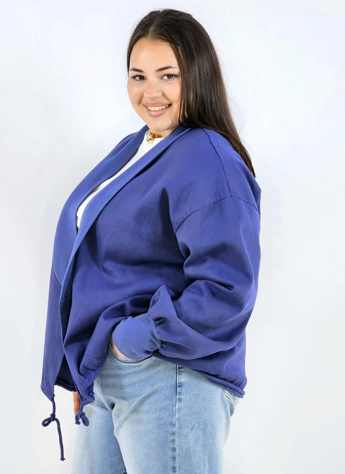 Narzutka plus size lekka oversize wiązana wygodna i stylowa Stylowa XL