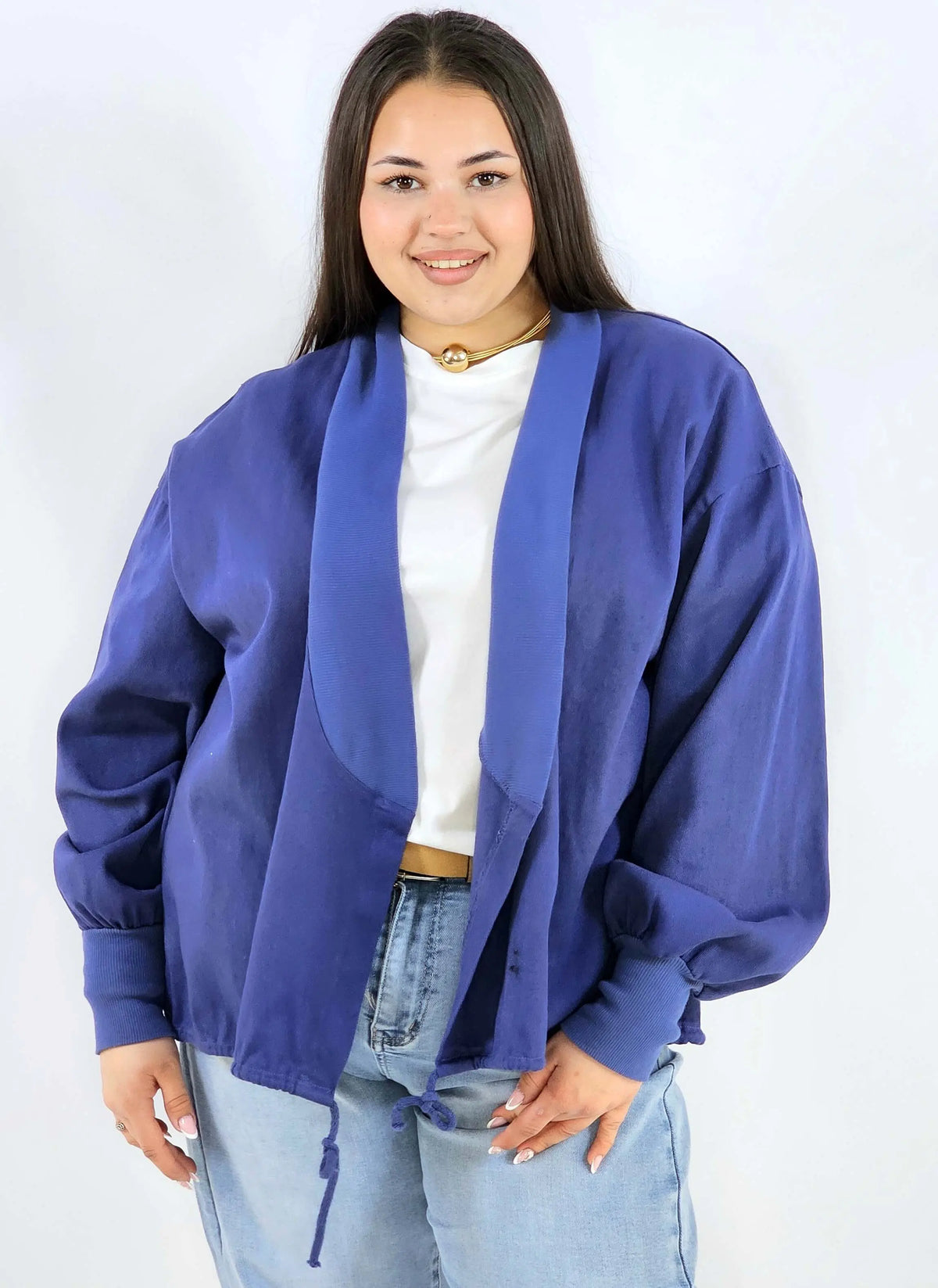 Narzutka plus size lekka oversize wiązana wygodna i stylowa Stylowa XL
