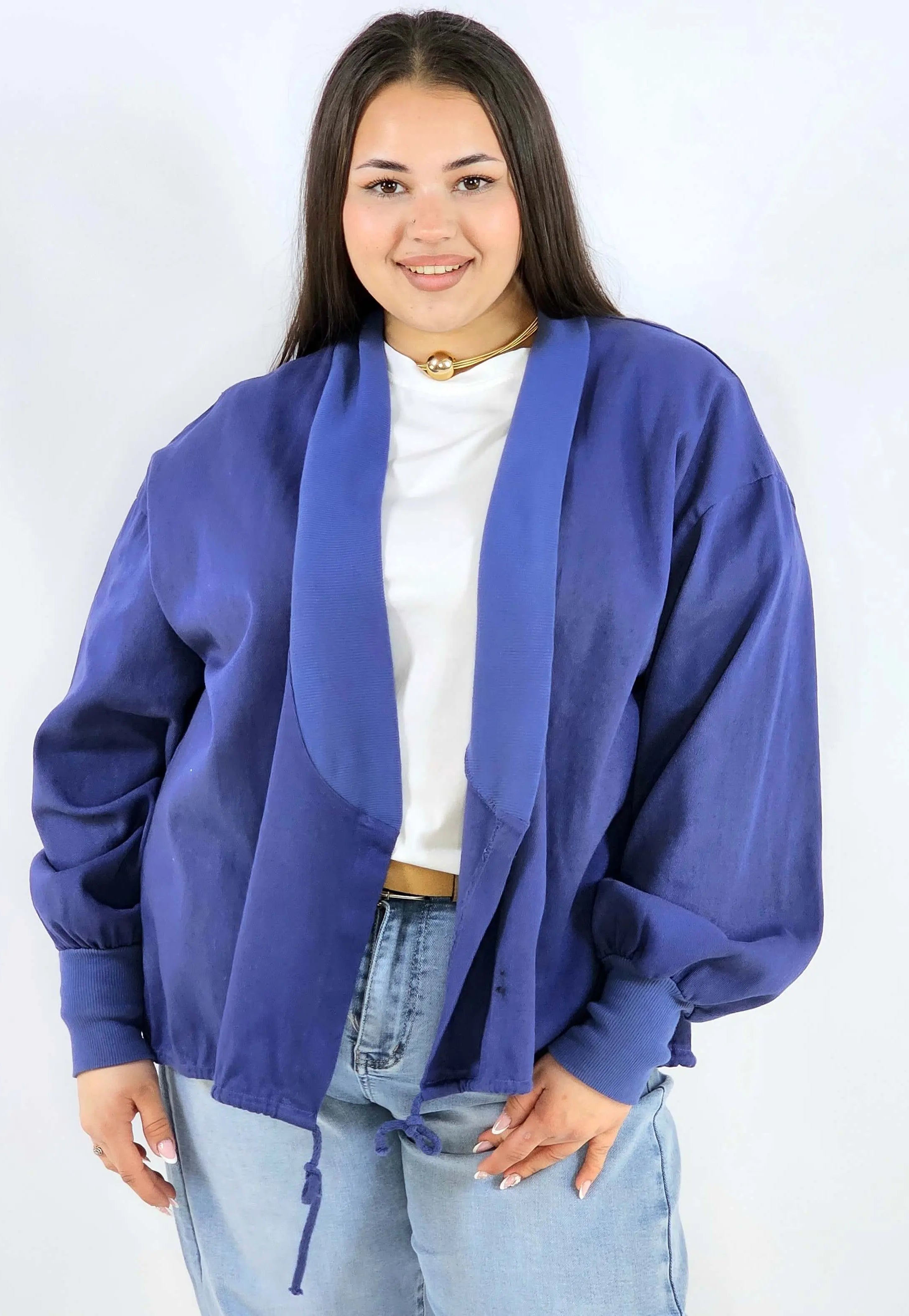 Narzutka plus size lekka oversize wiązana wygodna i stylowa Stylowa XL
