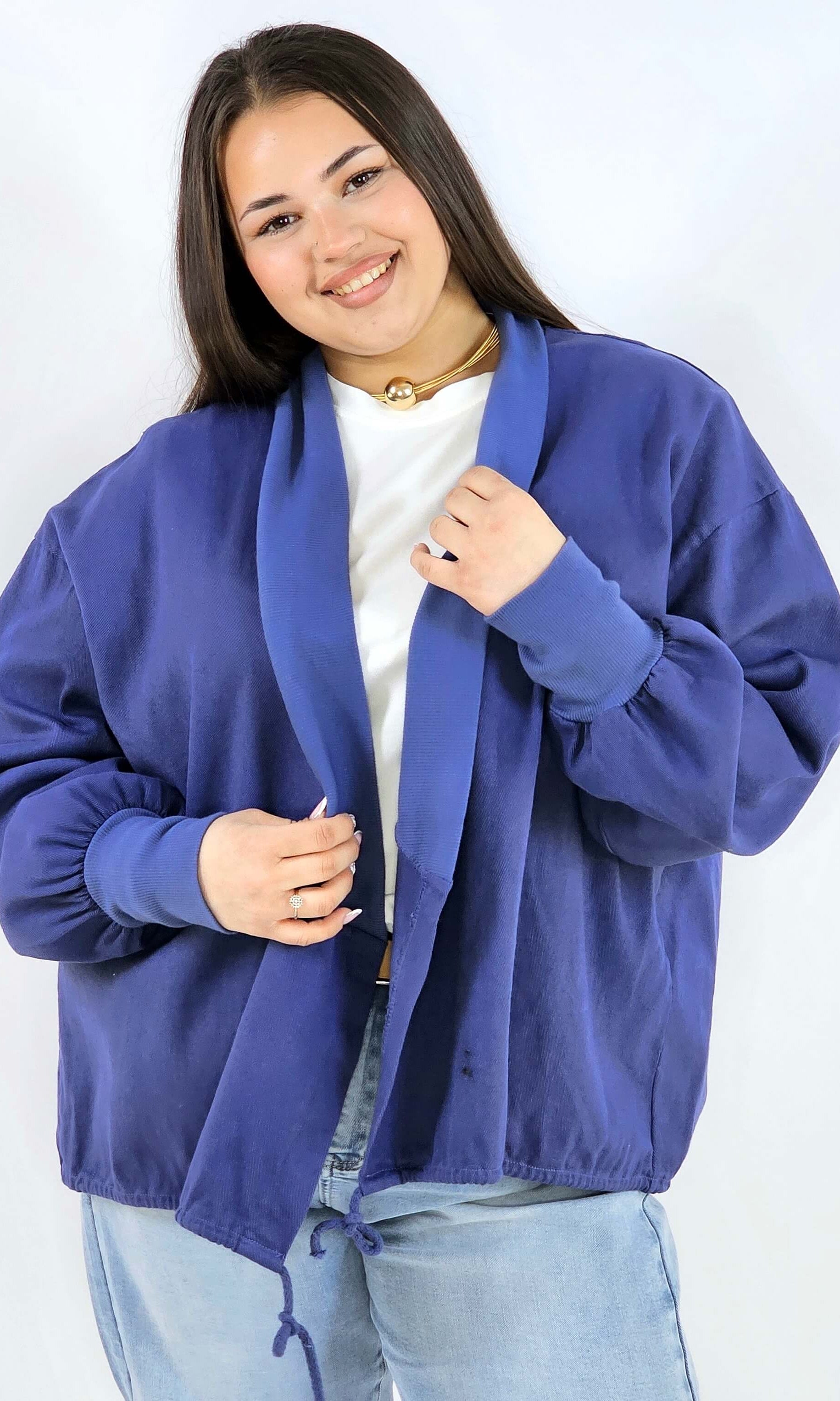 Narzutka plus size lekka oversize wiązana wygodna i stylowa Stylowa XL