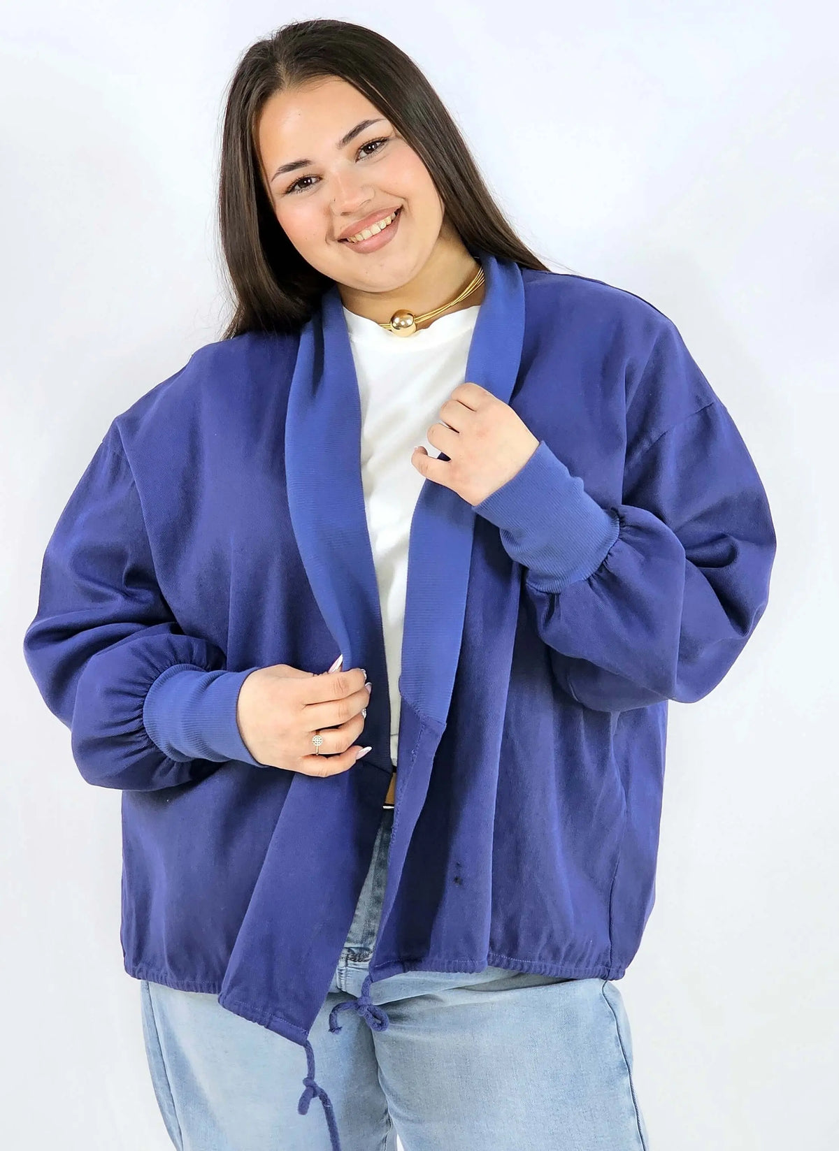Narzutka plus size lekka oversize wiązana wygodna i stylowa Stylowa XL