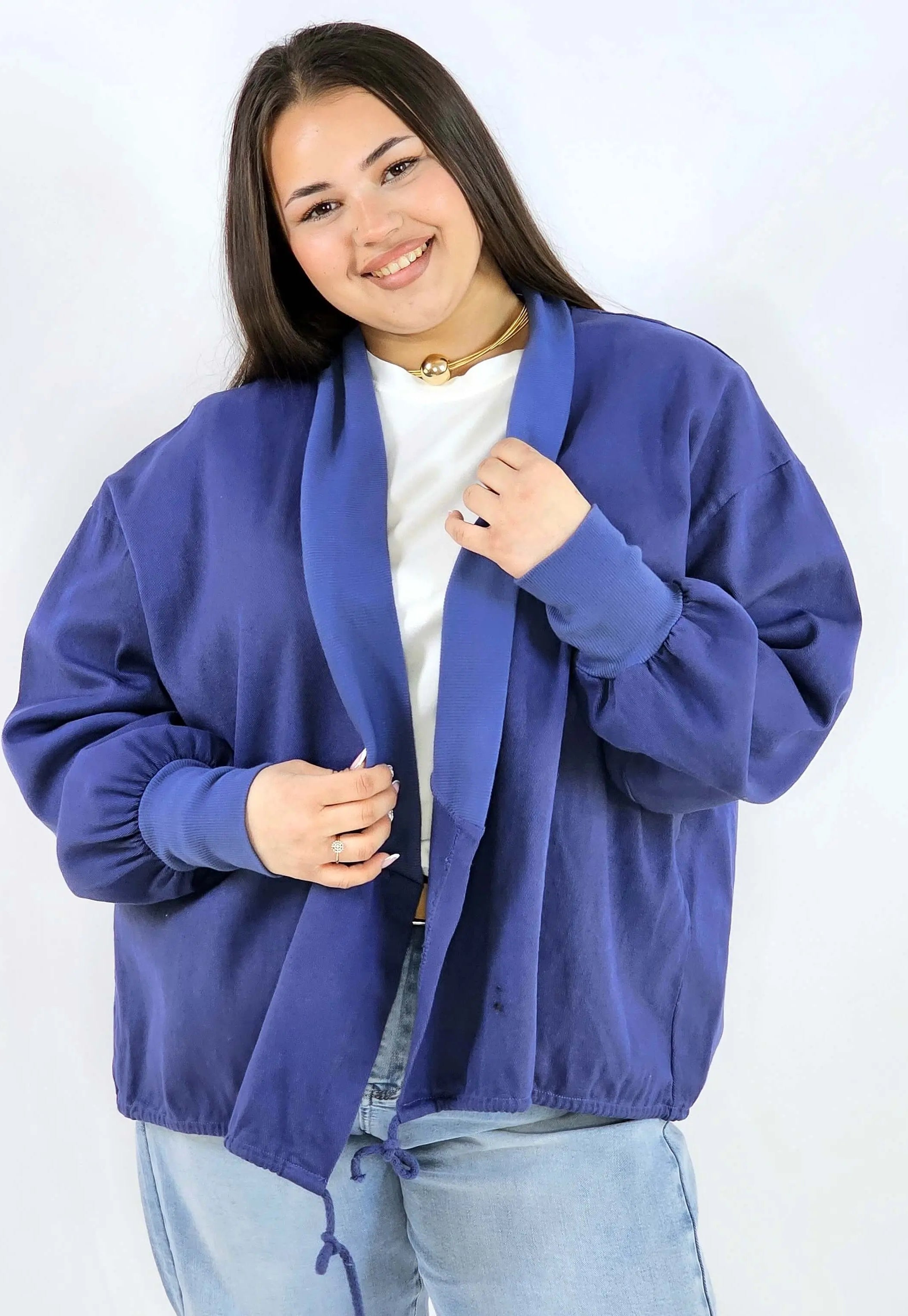 Narzutka plus size lekka oversize wiązana wygodna i stylowa Stylowa XL