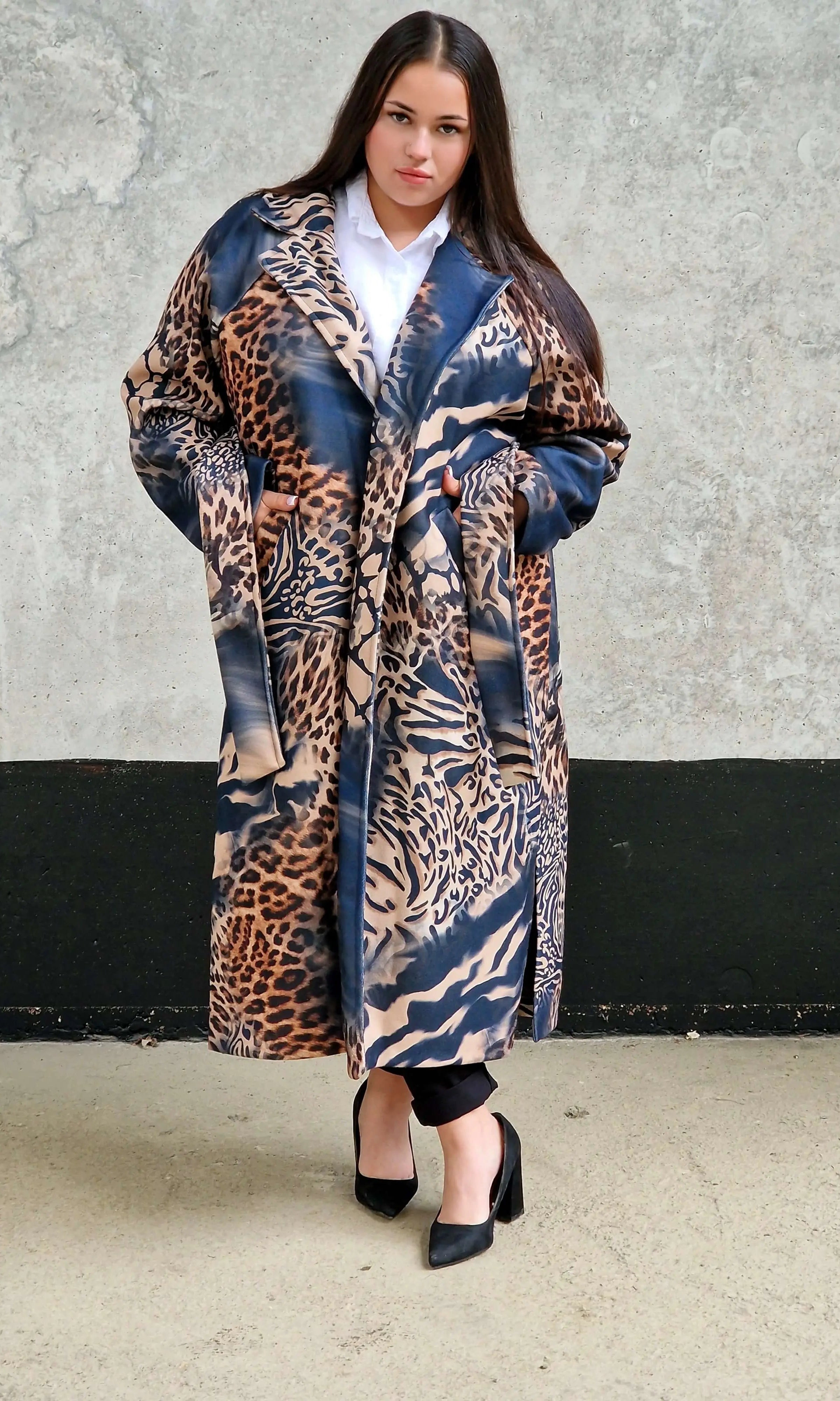 Płaszcz „Dzika Elegancja” Stylowa XL