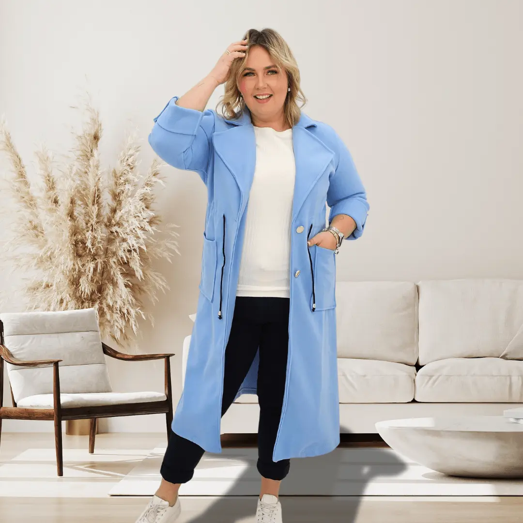 Płaszczyk wiosenny - błękit Stylowa XL