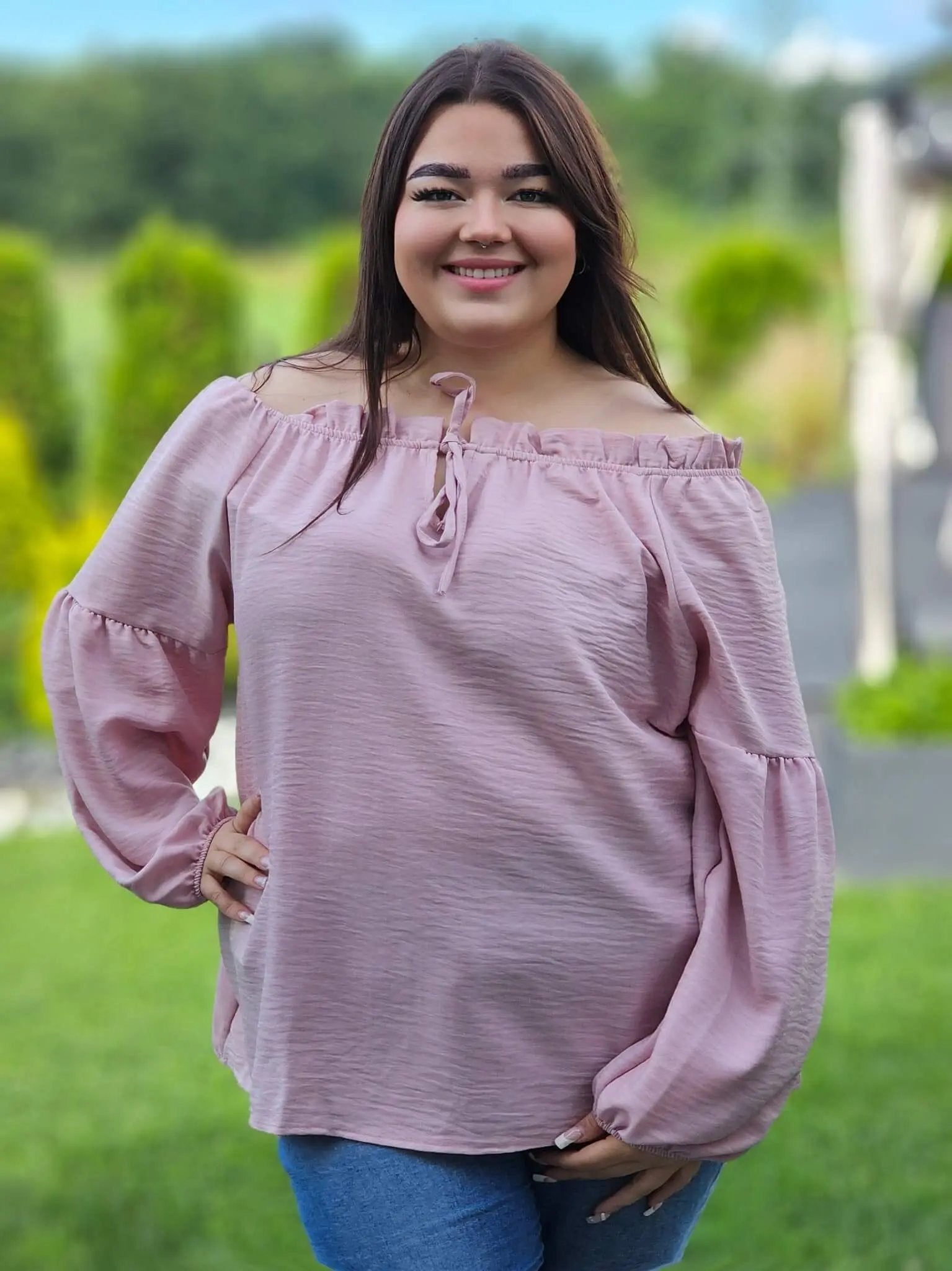 Romantyczna bluzka hiszpanka Stylowa XL