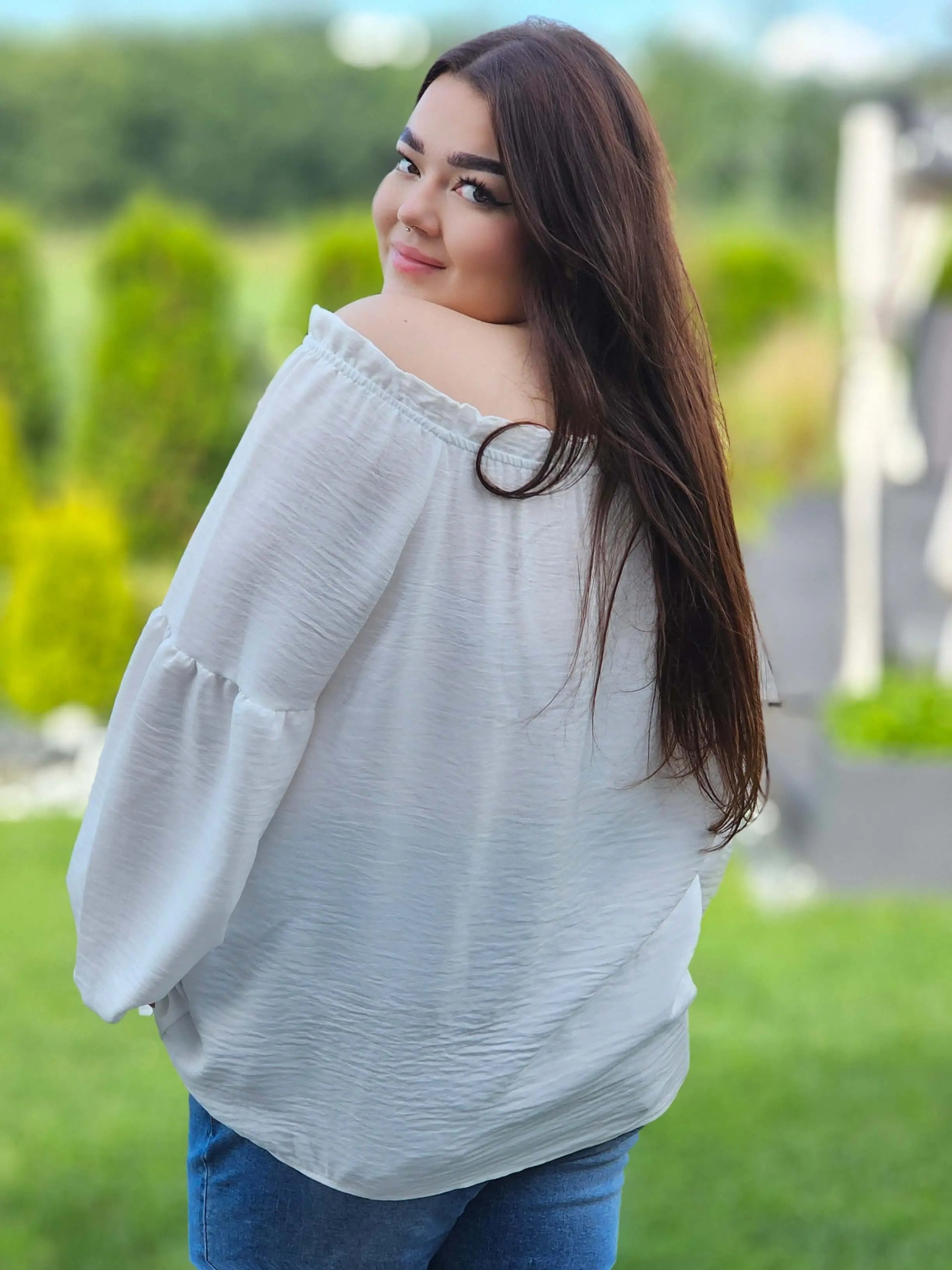 Romantyczna bluzka hiszpanka Stylowa XL