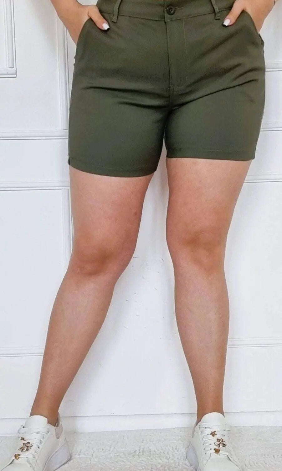 Spodenki z paskiem - różne rozmiary KHAKI Stylowa XL