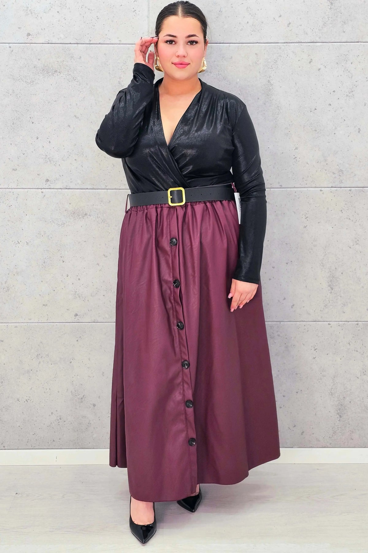 Spódnica Plus Size z Ekoskóry StylowaXL – Styl, Komfort i Kobiecy Detal dla Kobiet XXL Stylowa XL
