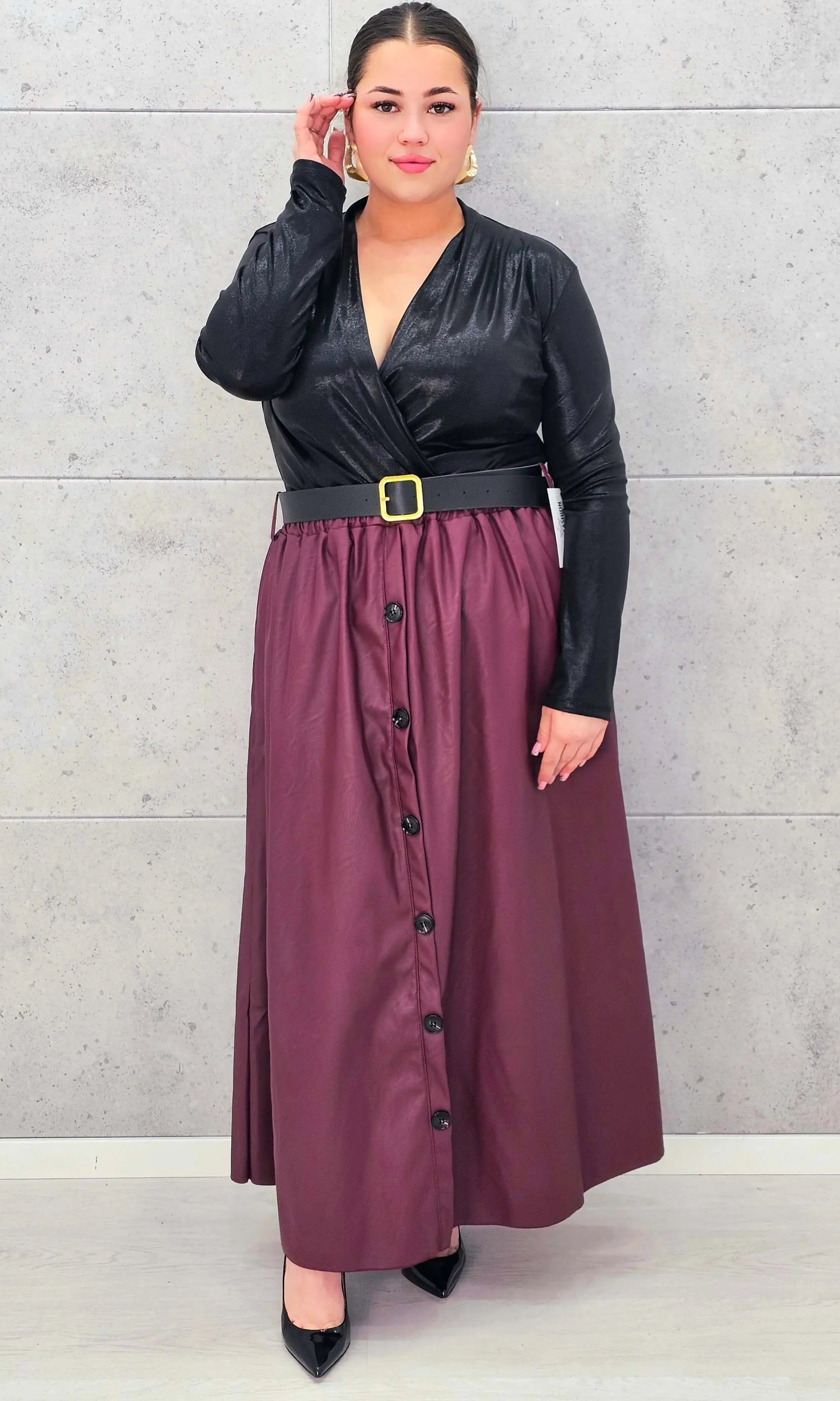 Spódnica Plus Size z Ekoskóry StylowaXL – Styl, Komfort i Kobiecy Detal dla Kobiet XXL Stylowa XL