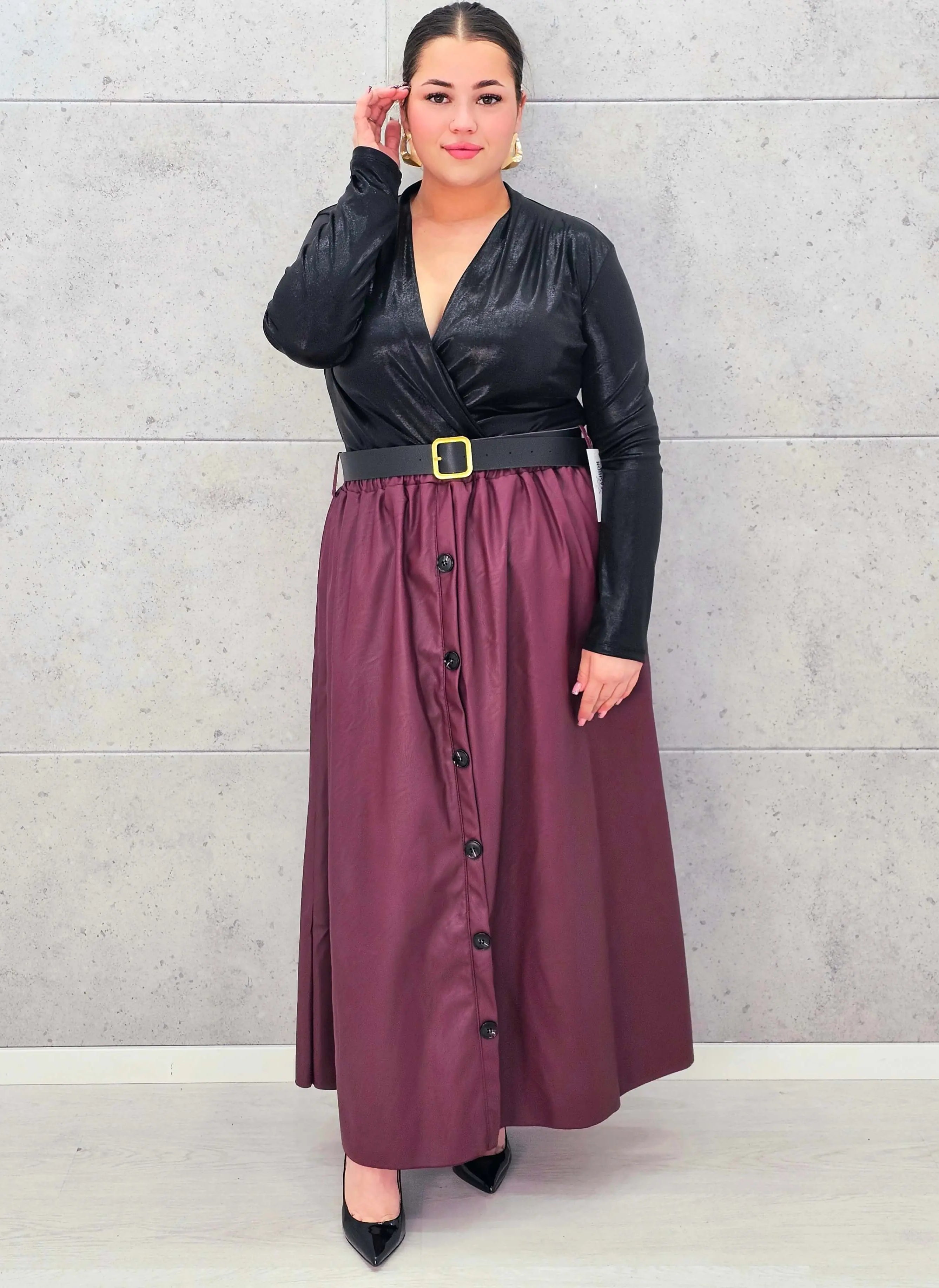 Spódnica Plus Size z Ekoskóry StylowaXL – Styl, Komfort i Kobiecy Detal dla Kobiet XXL Stylowa XL