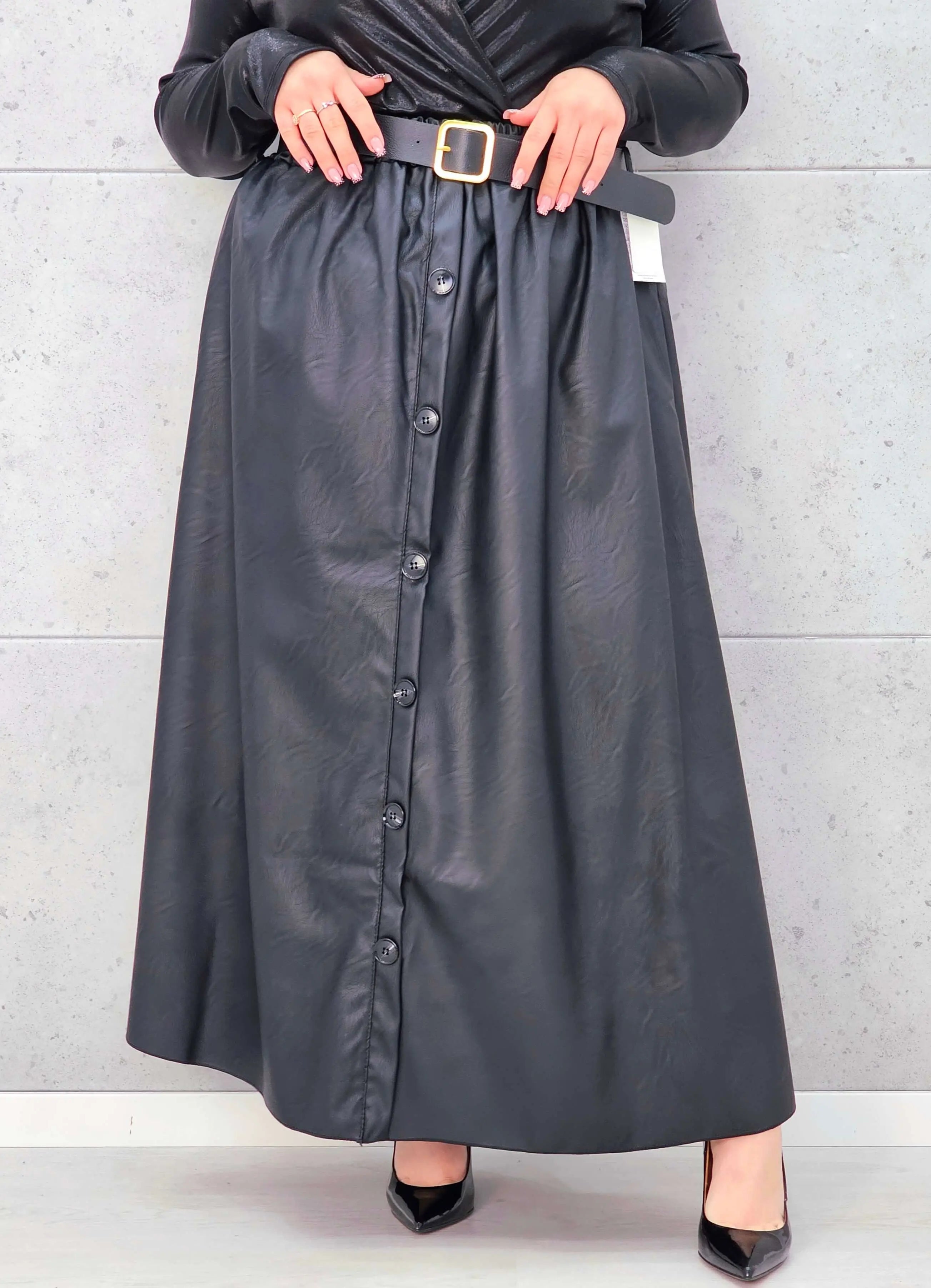 Spódnica Plus Size z Ekoskóry StylowaXL – Styl, Komfort i Kobiecy Detal dla Kobiet XXL Stylowa XL