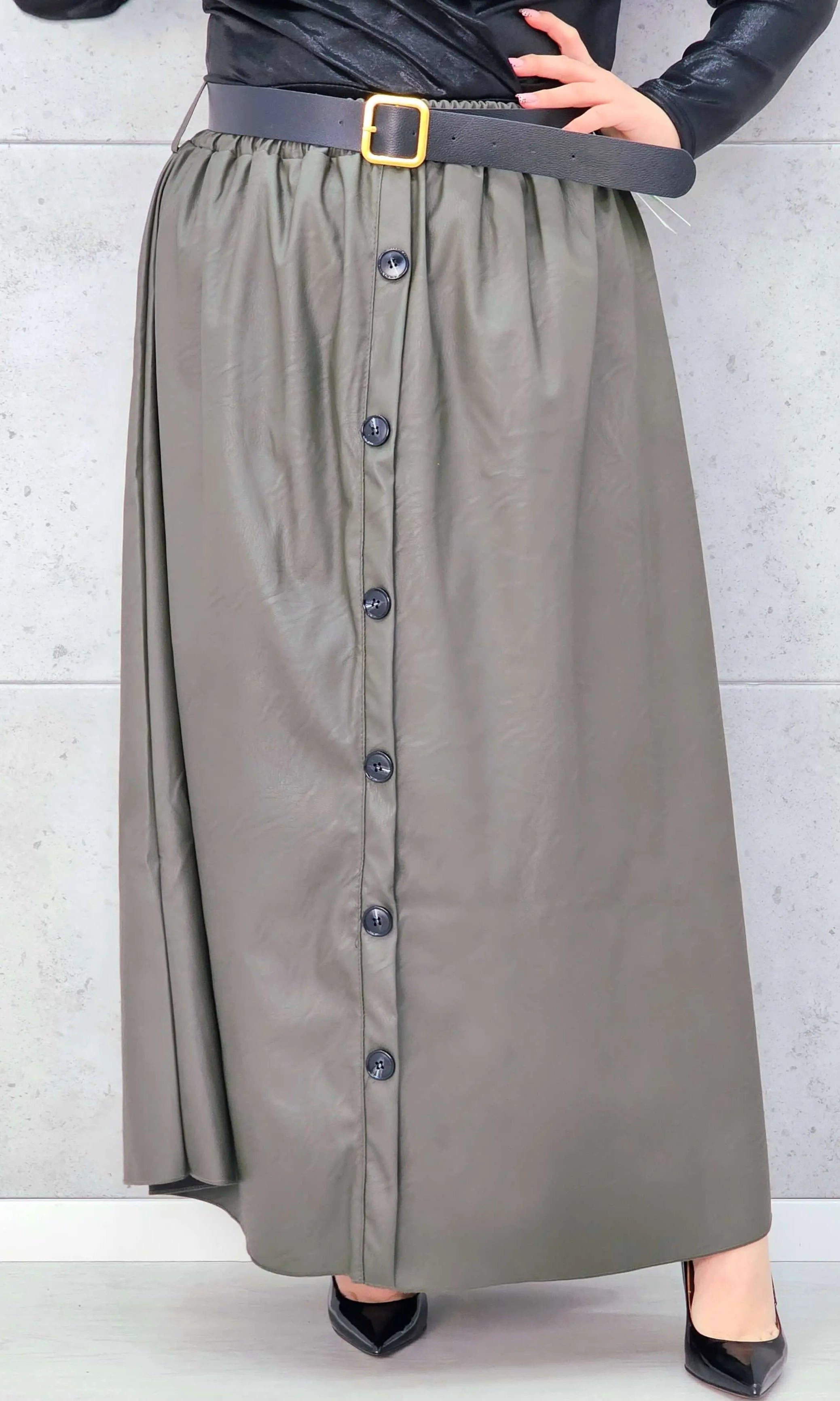 Spódnica Plus Size z Ekoskóry StylowaXL – Styl, Komfort i Kobiecy Detal dla Kobiet XXL Stylowa XL