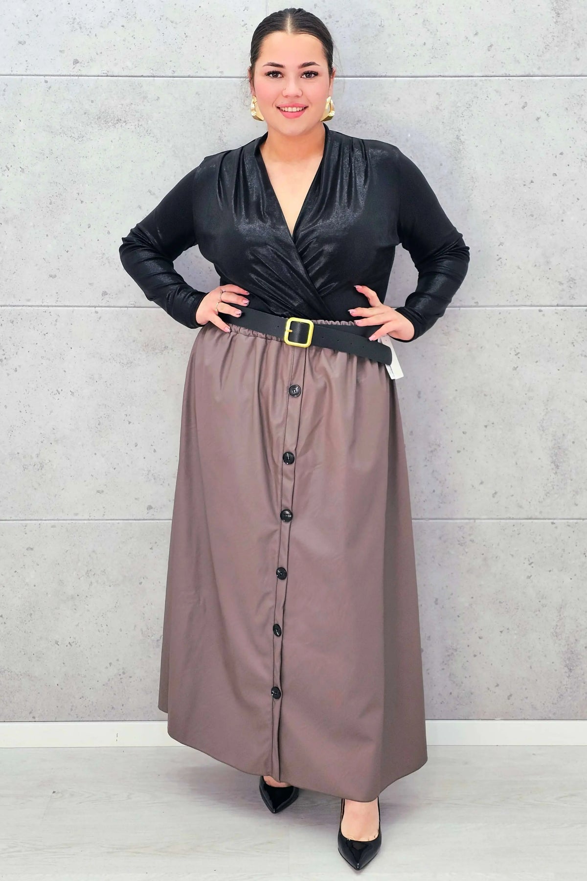 Spódnica Plus Size z Ekoskóry StylowaXL – Styl, Komfort i Kobiecy Detal dla Kobiet XXL Stylowa XL