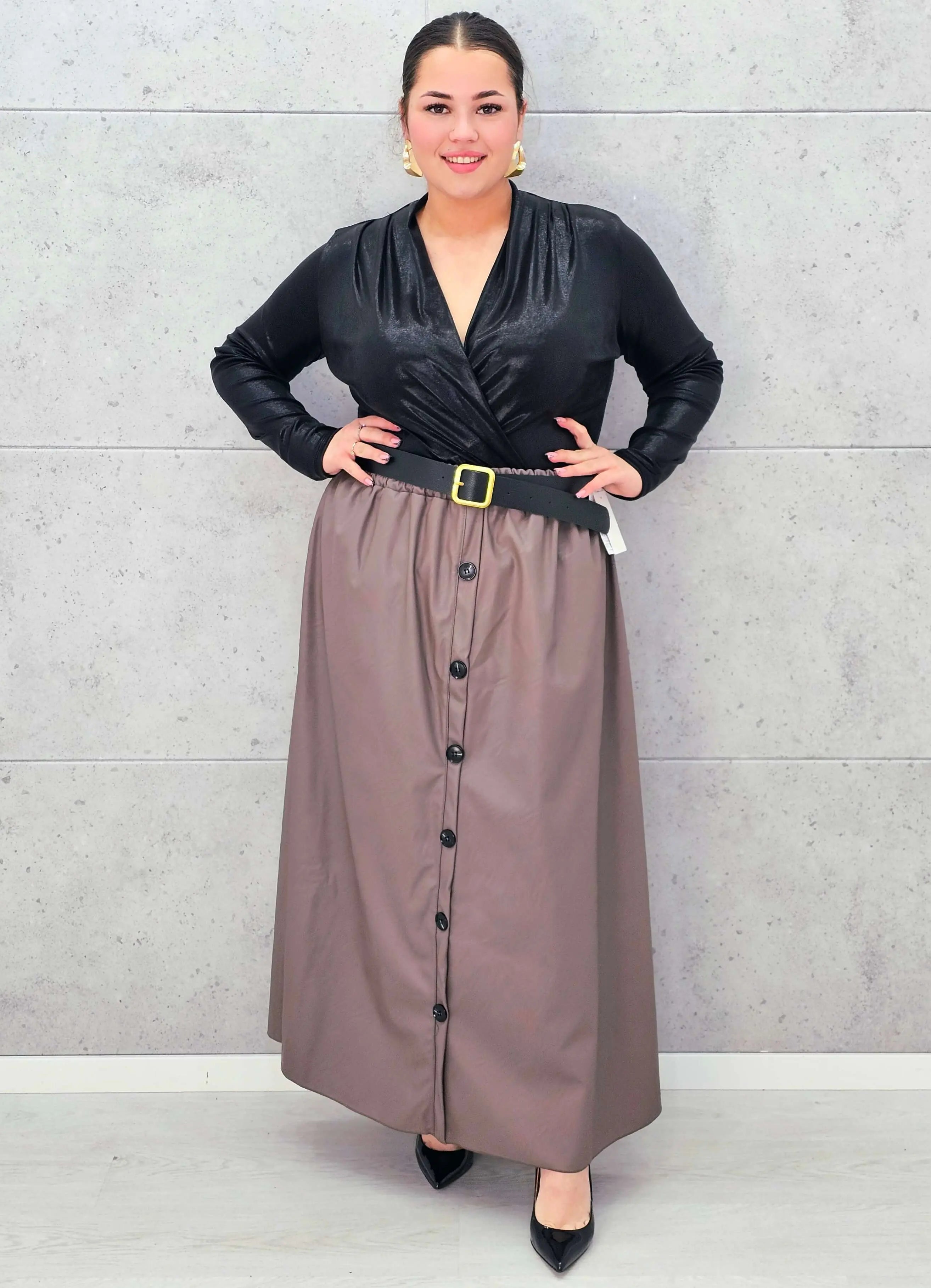 Spódnica Plus Size z Ekoskóry StylowaXL – Styl, Komfort i Kobiecy Detal dla Kobiet XXL Stylowa XL
