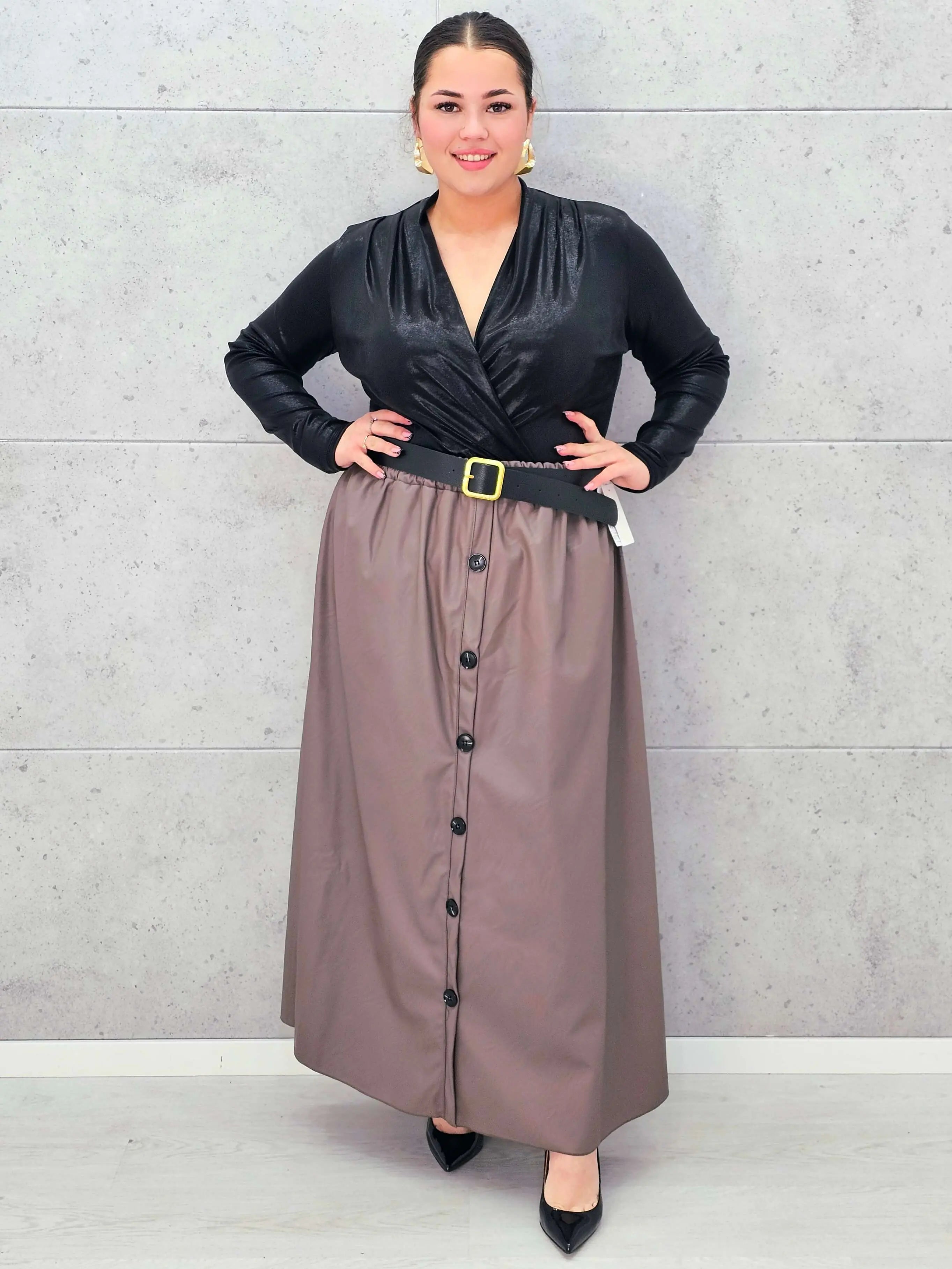 Spódnica Plus Size z Ekoskóry StylowaXL – Styl, Komfort i Kobiecy Detal dla Kobiet XXL Stylowa XL