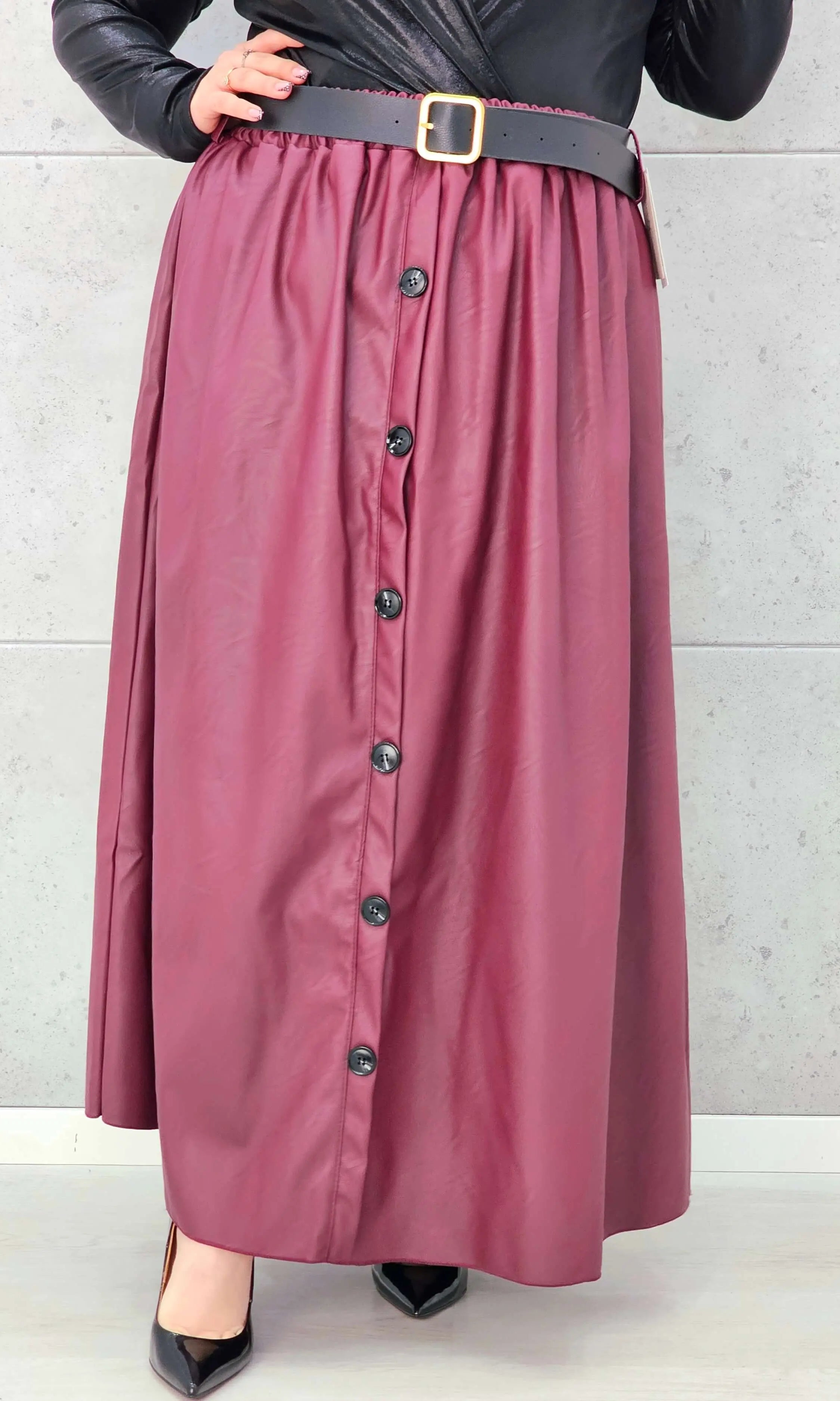 Spódnica Plus Size z Ekoskóry StylowaXL – Styl, Komfort i Kobiecy Detal dla Kobiet XXL Stylowa XL