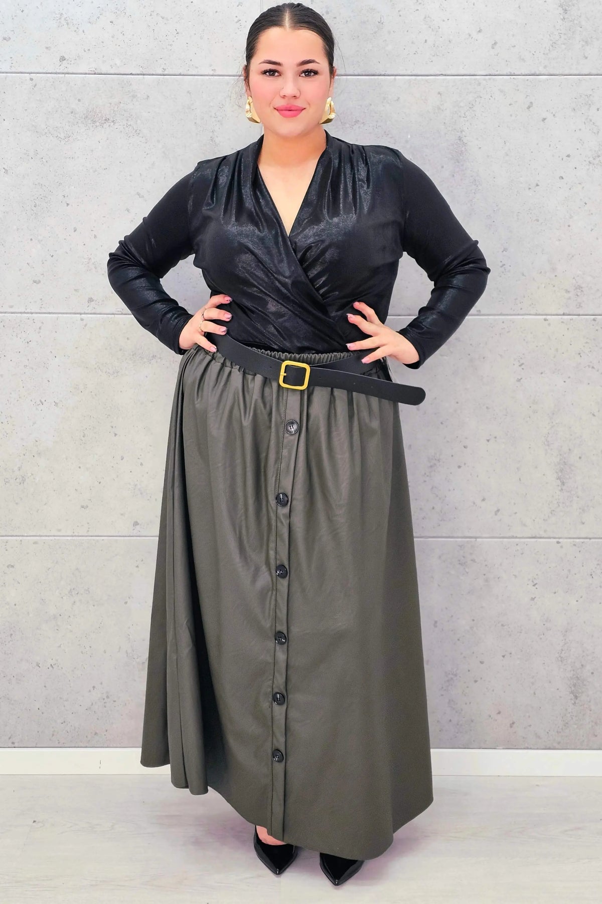 Spódnica Plus Size z Ekoskóry StylowaXL – Styl, Komfort i Kobiecy Detal dla Kobiet XXL Stylowa XL