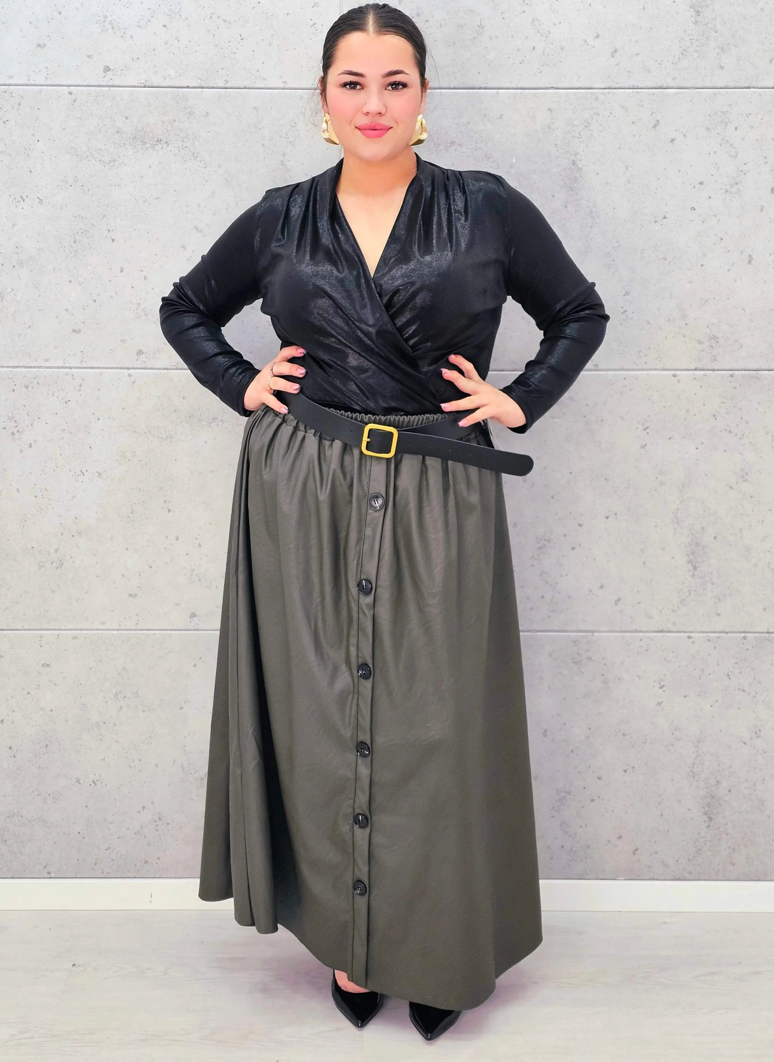 Spódnica Plus Size z Ekoskóry StylowaXL – Styl, Komfort i Kobiecy Detal dla Kobiet XXL Stylowa XL