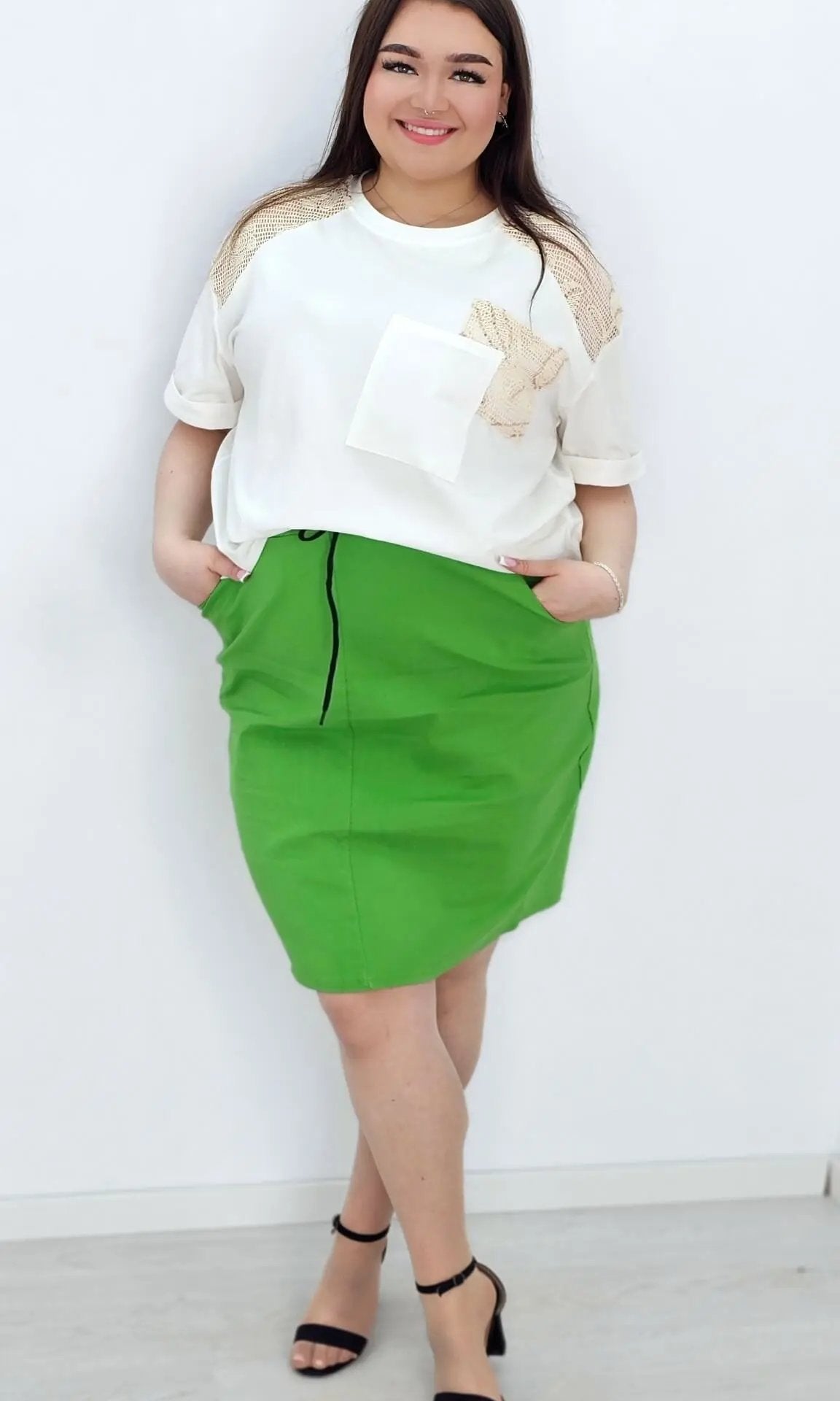 Spódnica gnieciuchowa - różne kolory Stylowa XL