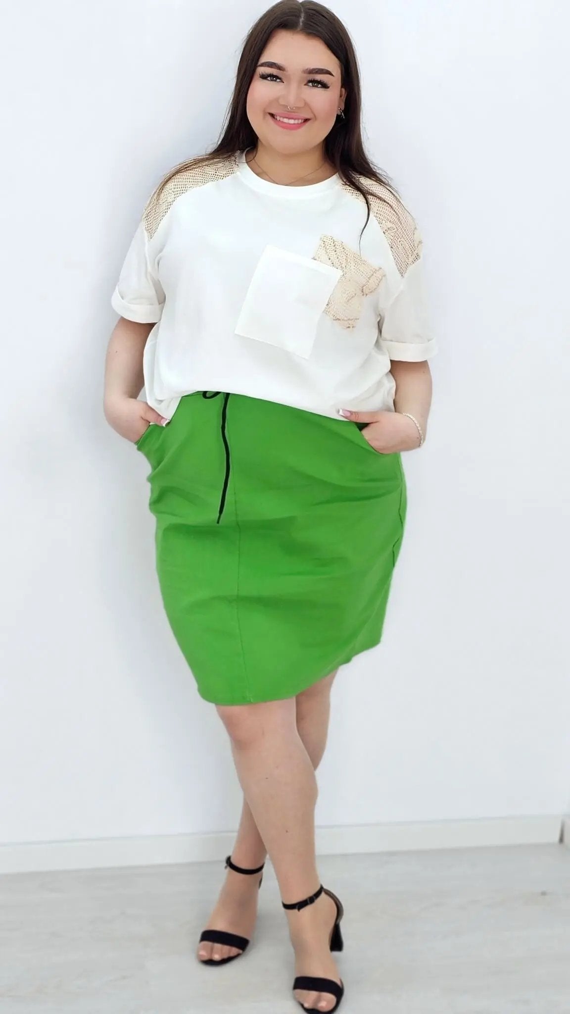 Spódnica gnieciuchowa - różne kolory Stylowa XL