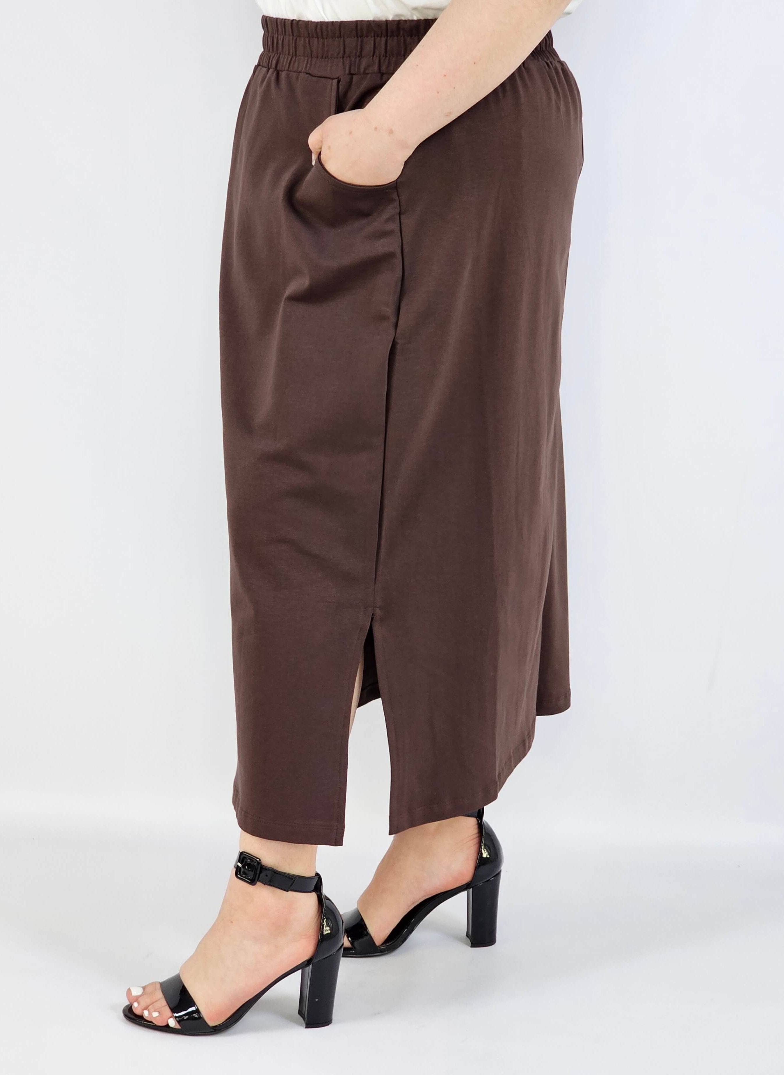 Spódnica midi plus size z kieszeniami – stylowa, wygodna i kobieca Stylowa XL
