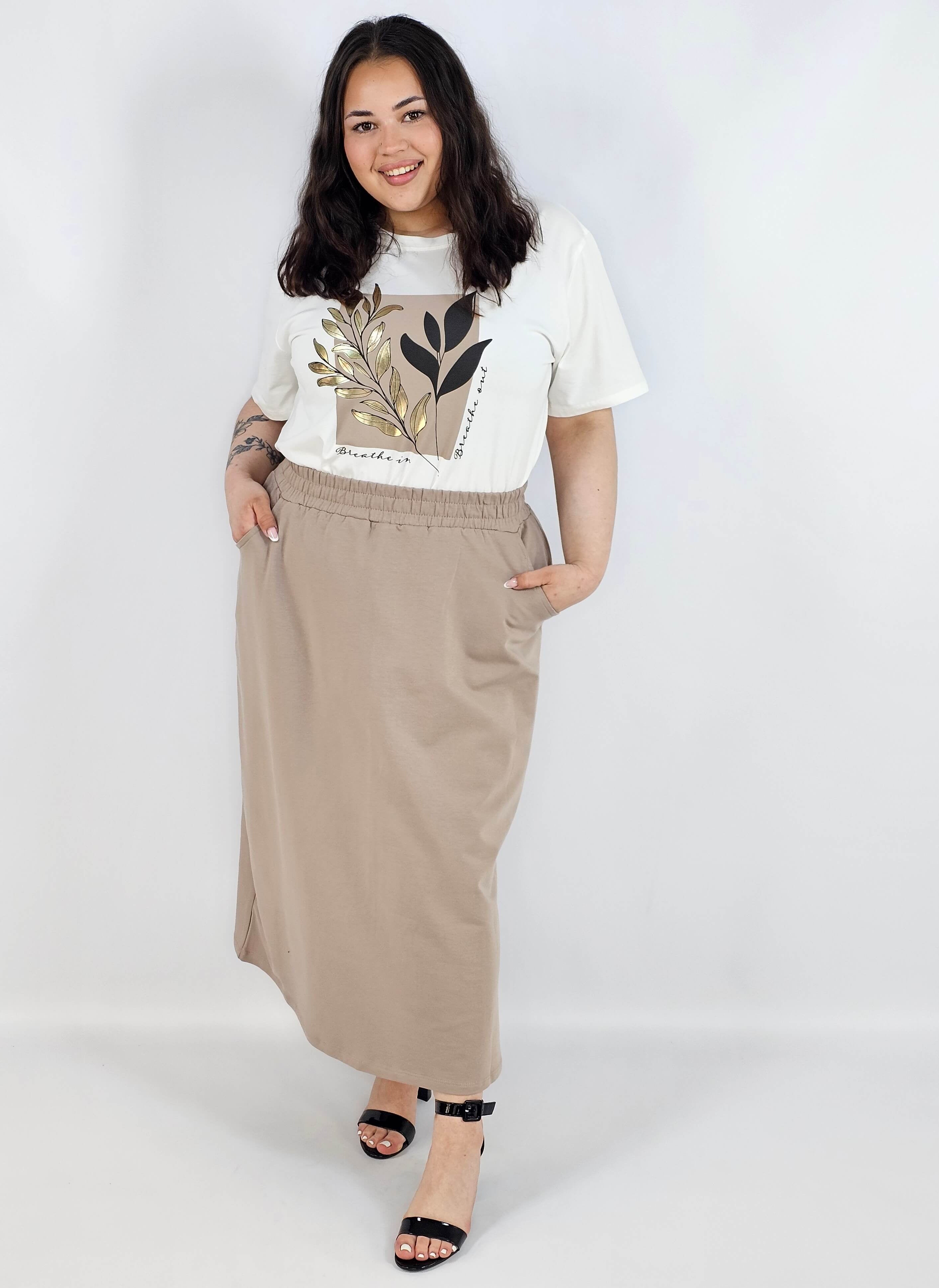 Spódnica midi plus size z kieszeniami – stylowa, wygodna i kobieca Stylowa XL