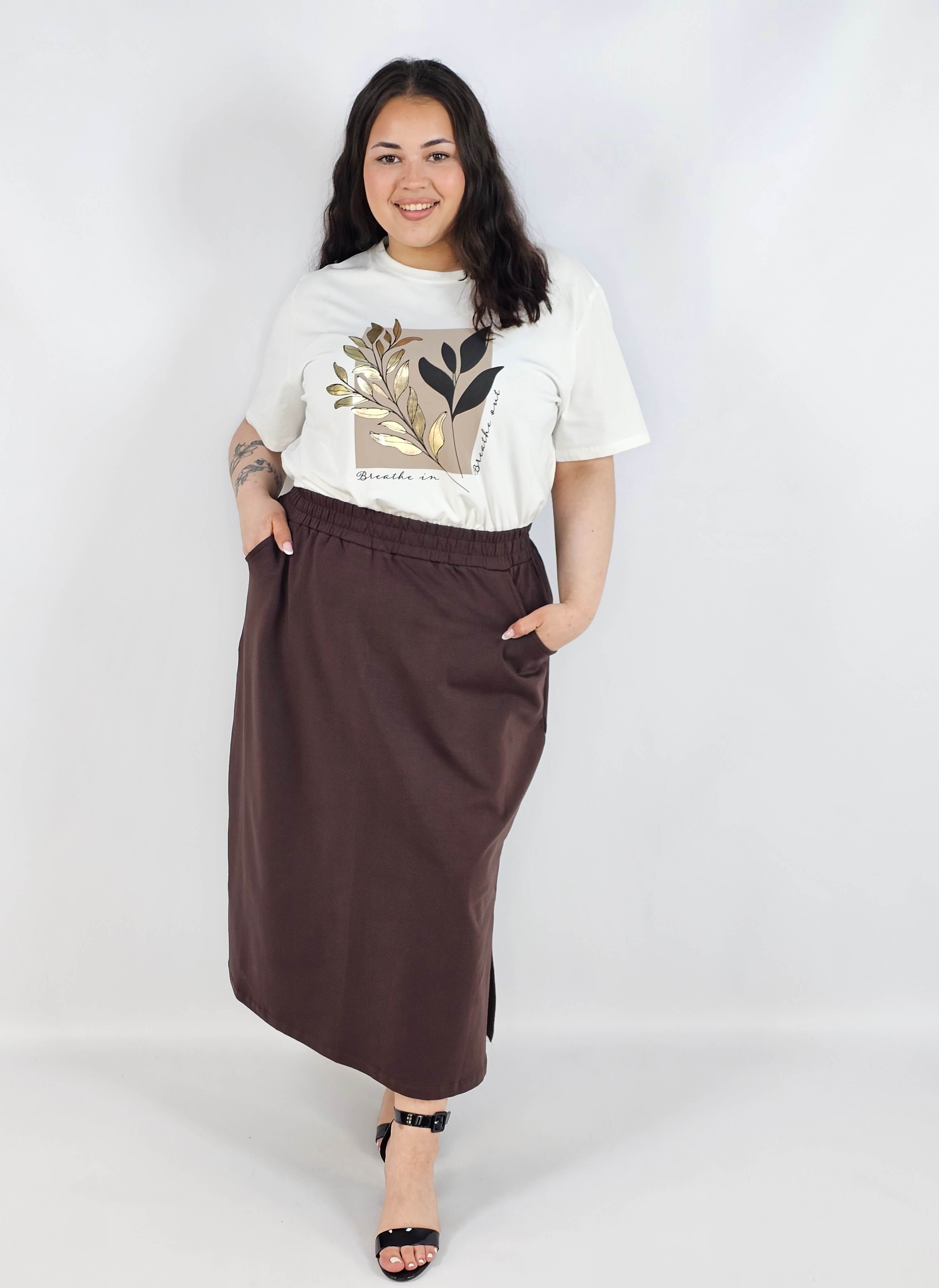 Spódnica midi plus size z kieszeniami – stylowa, wygodna i kobieca Stylowa XL