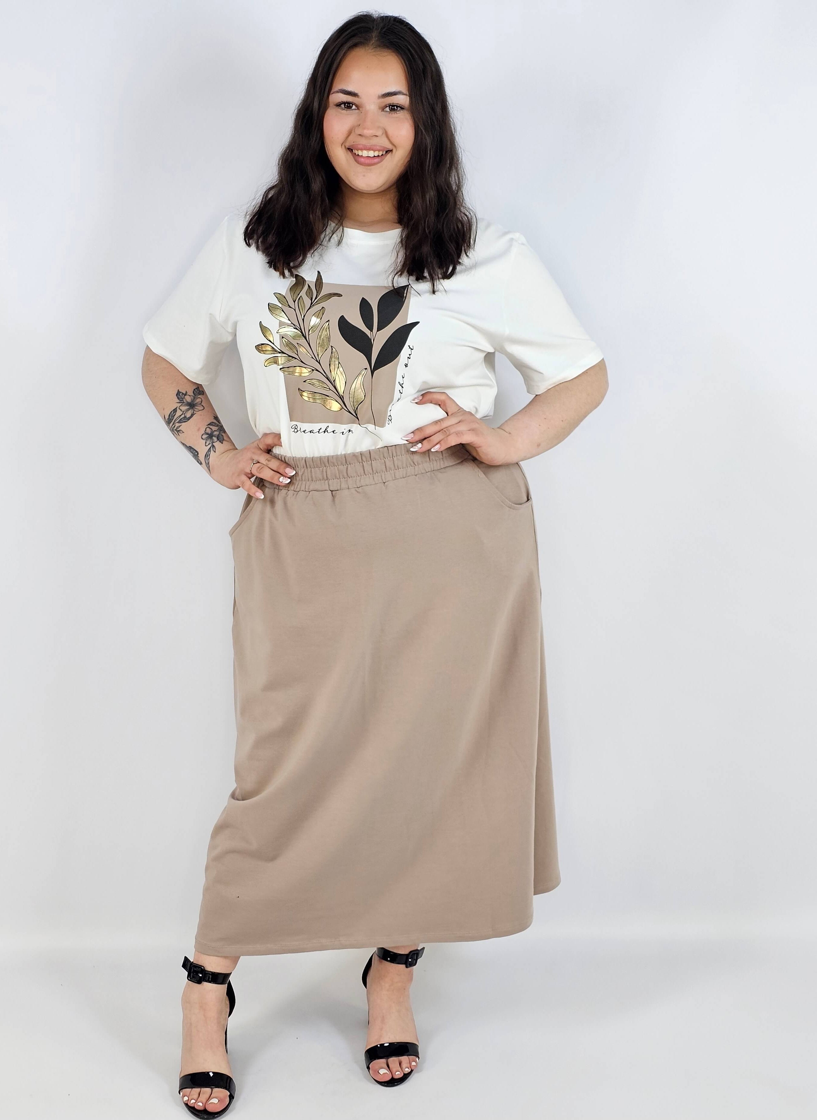 Spódnica midi plus size z kieszeniami – stylowa, wygodna i kobieca Stylowa XL