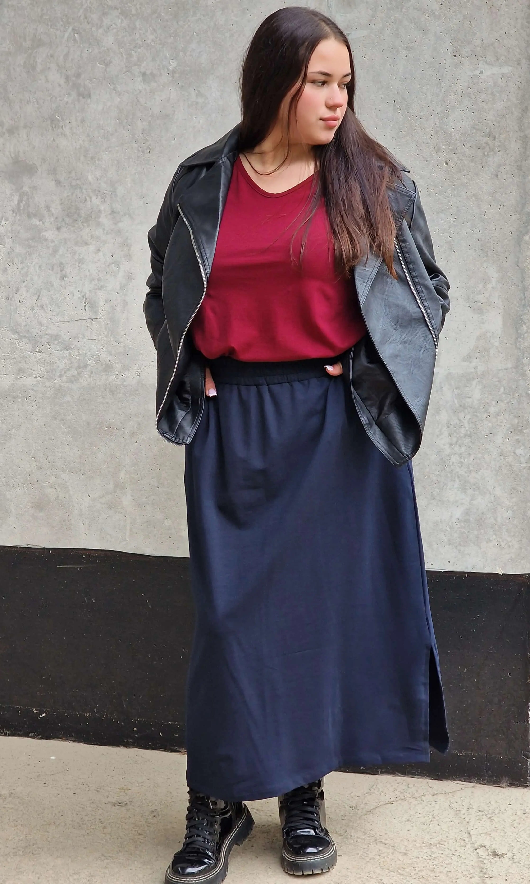 Spódnica midi plus size z kieszeniami – stylowa, wygodna i kobieca Stylowa XL