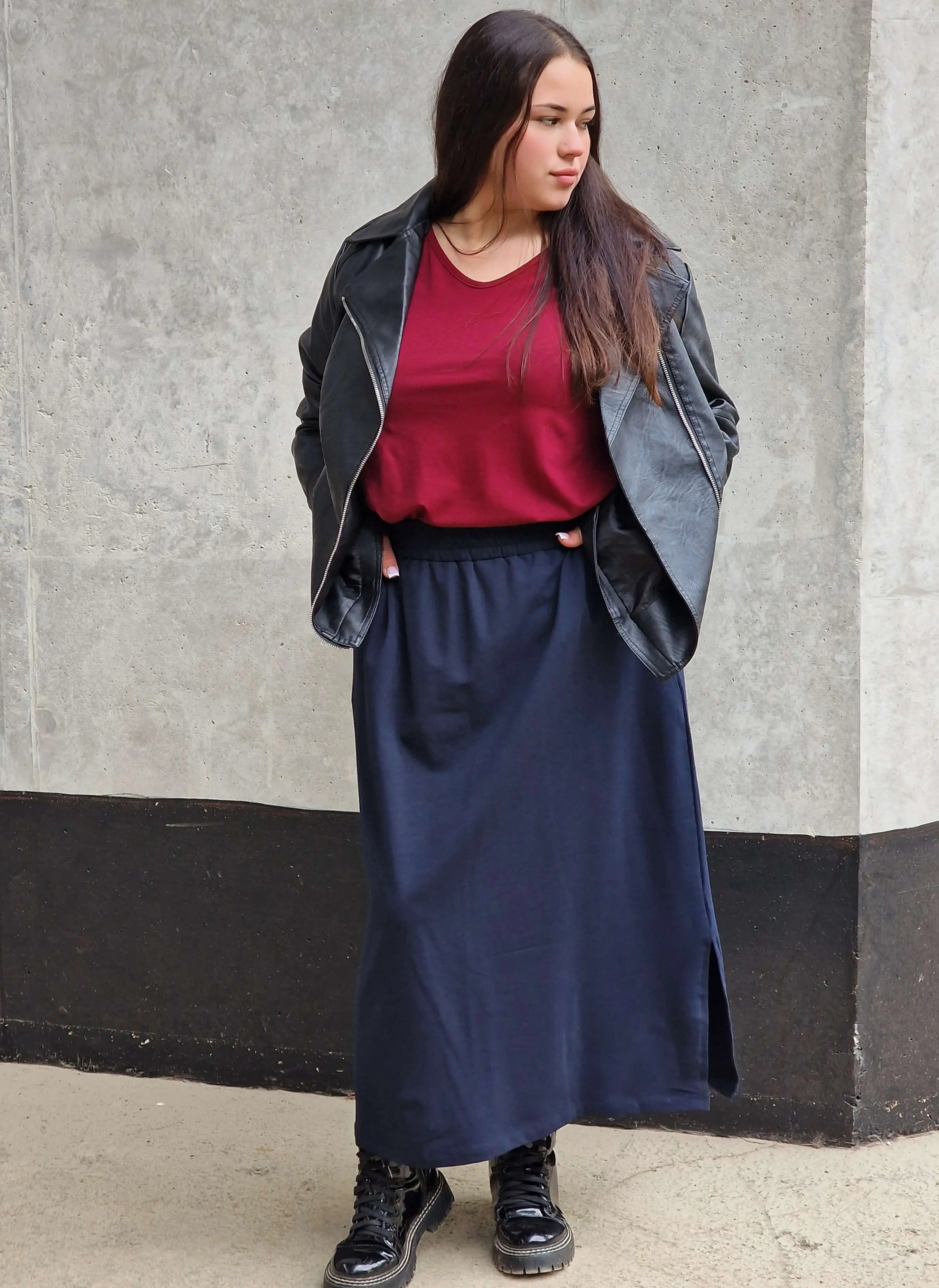 Spódnica midi plus size z kieszeniami – stylowa, wygodna i kobieca Stylowa XL