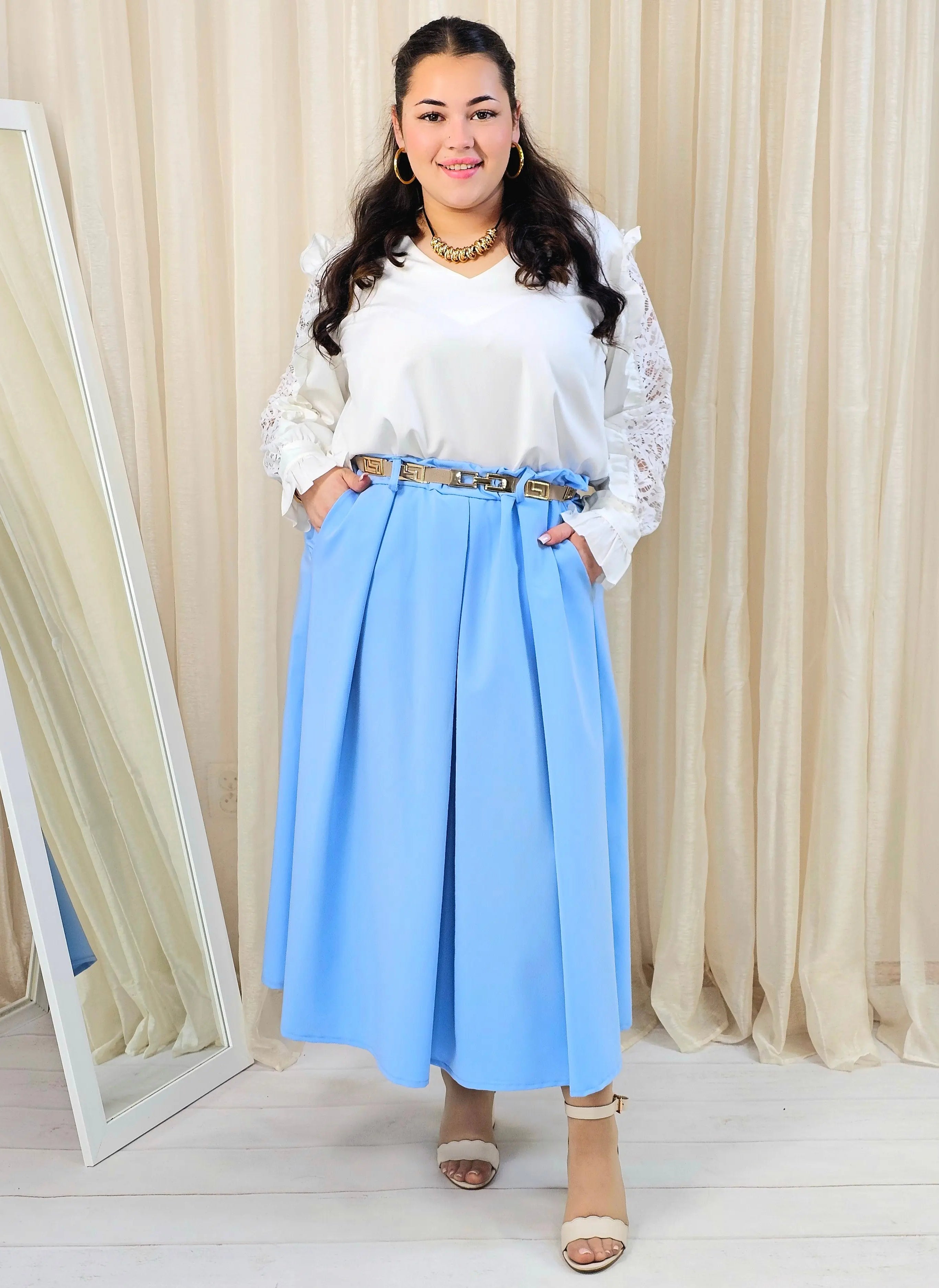 Spódnica plisowana midi StylowaXL – klasyczna elegancja w nowoczesnym wydaniu Stylowa XL