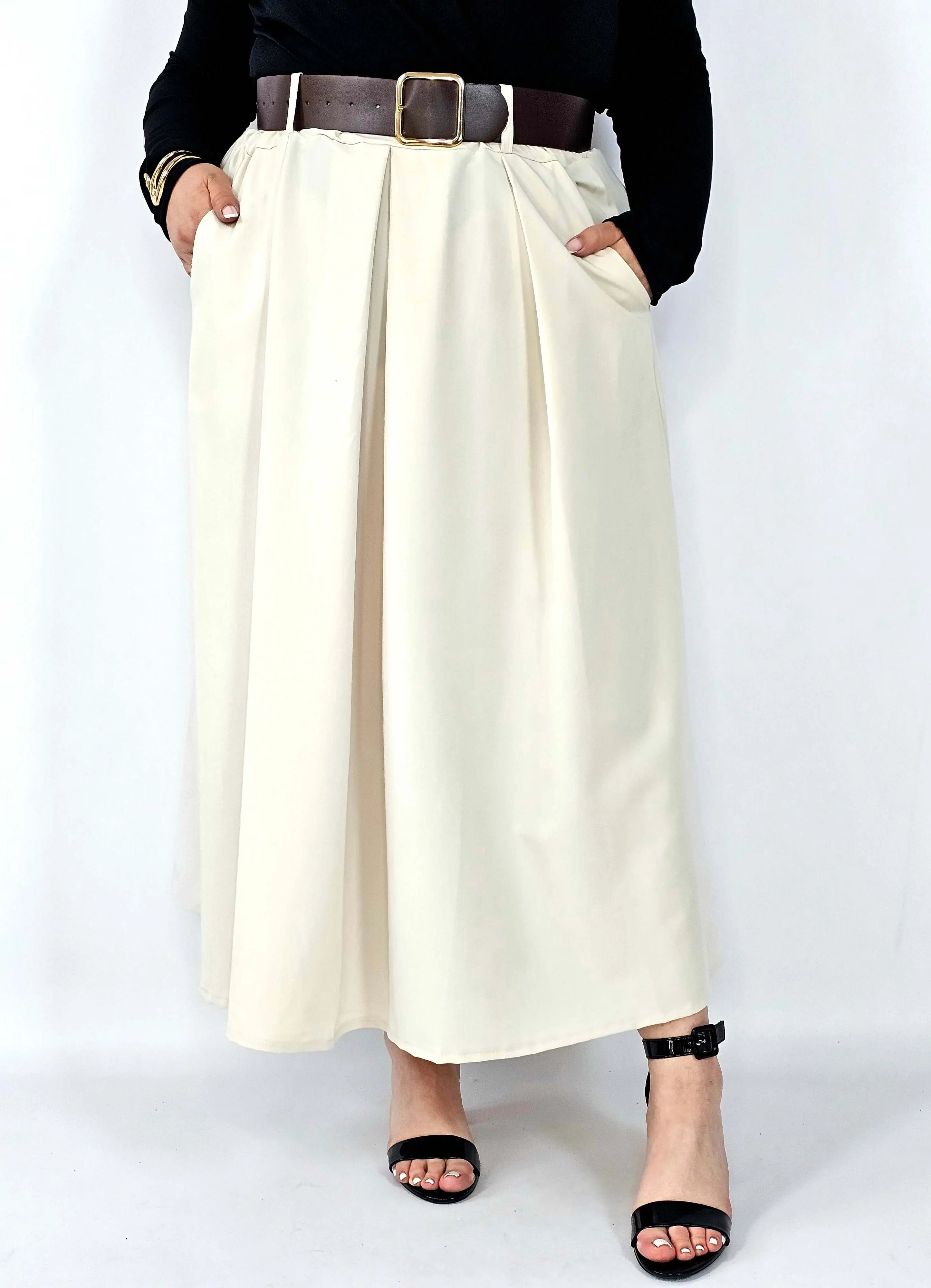 Spódnica plisowana midi StylowaXL – klasyczna elegancja w nowoczesnym wydaniu Stylowa XL