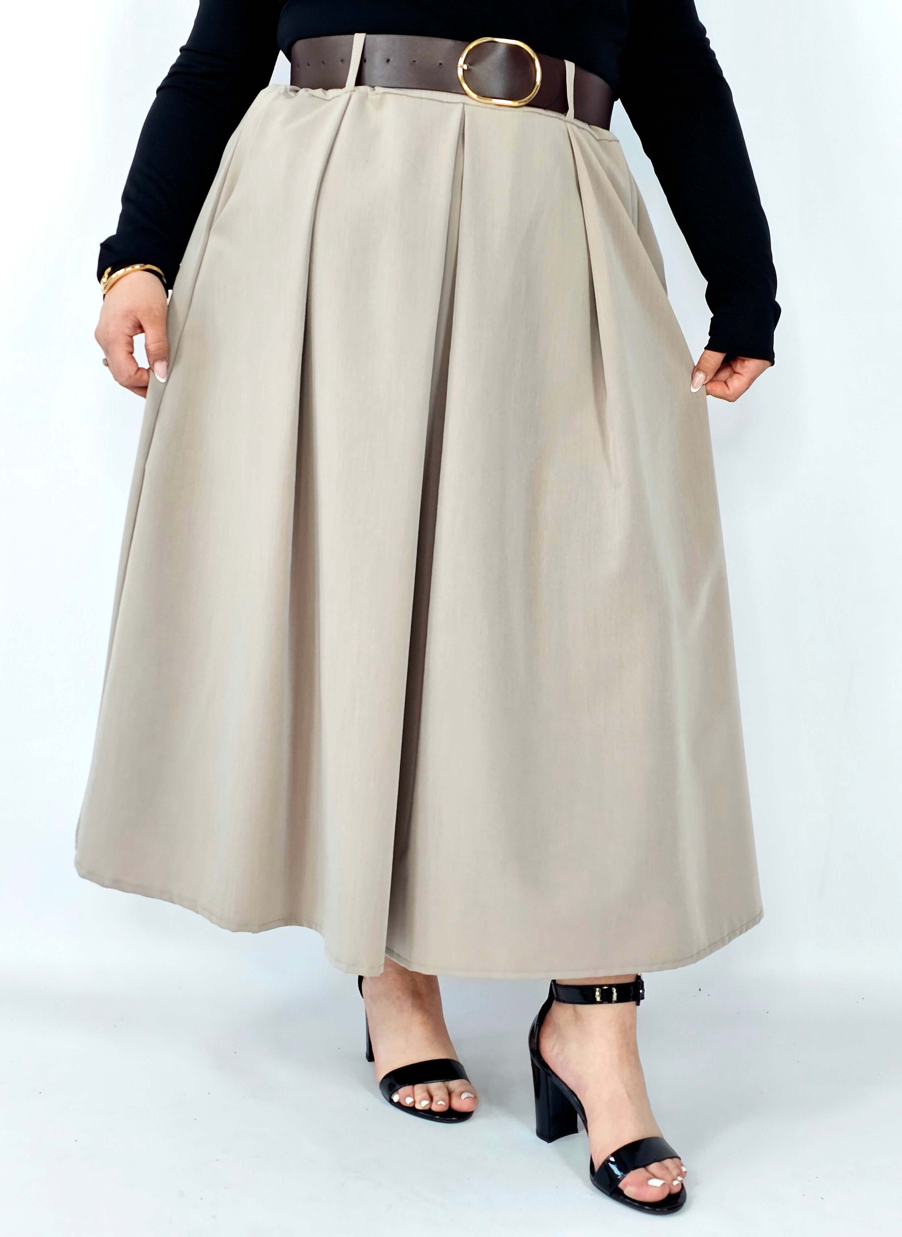 Spódnica plisowana midi StylowaXL – klasyczna elegancja w nowoczesnym wydaniu Stylowa XL