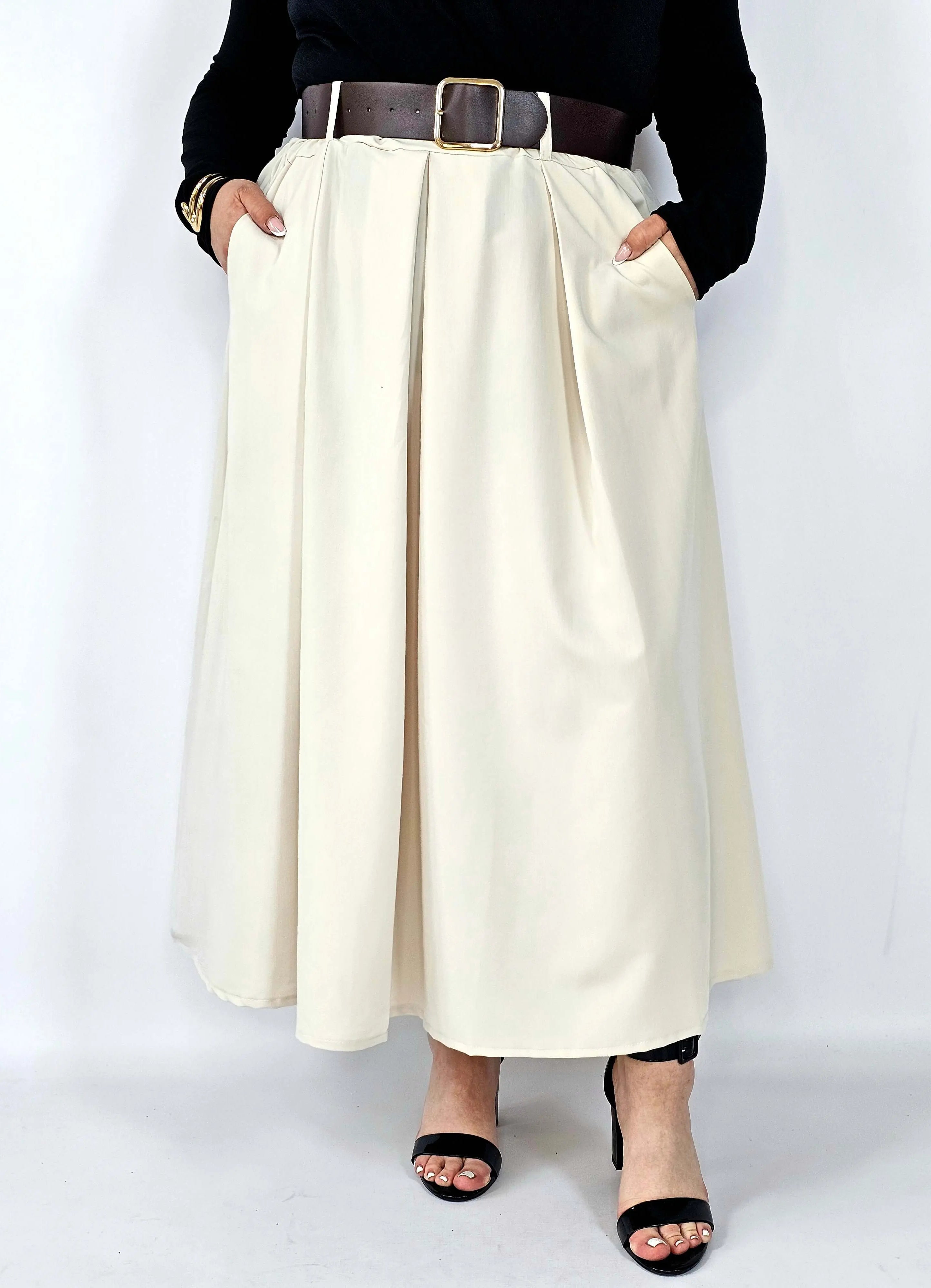 Spódnica plisowana midi StylowaXL – klasyczna elegancja w nowoczesnym wydaniu Stylowa XL