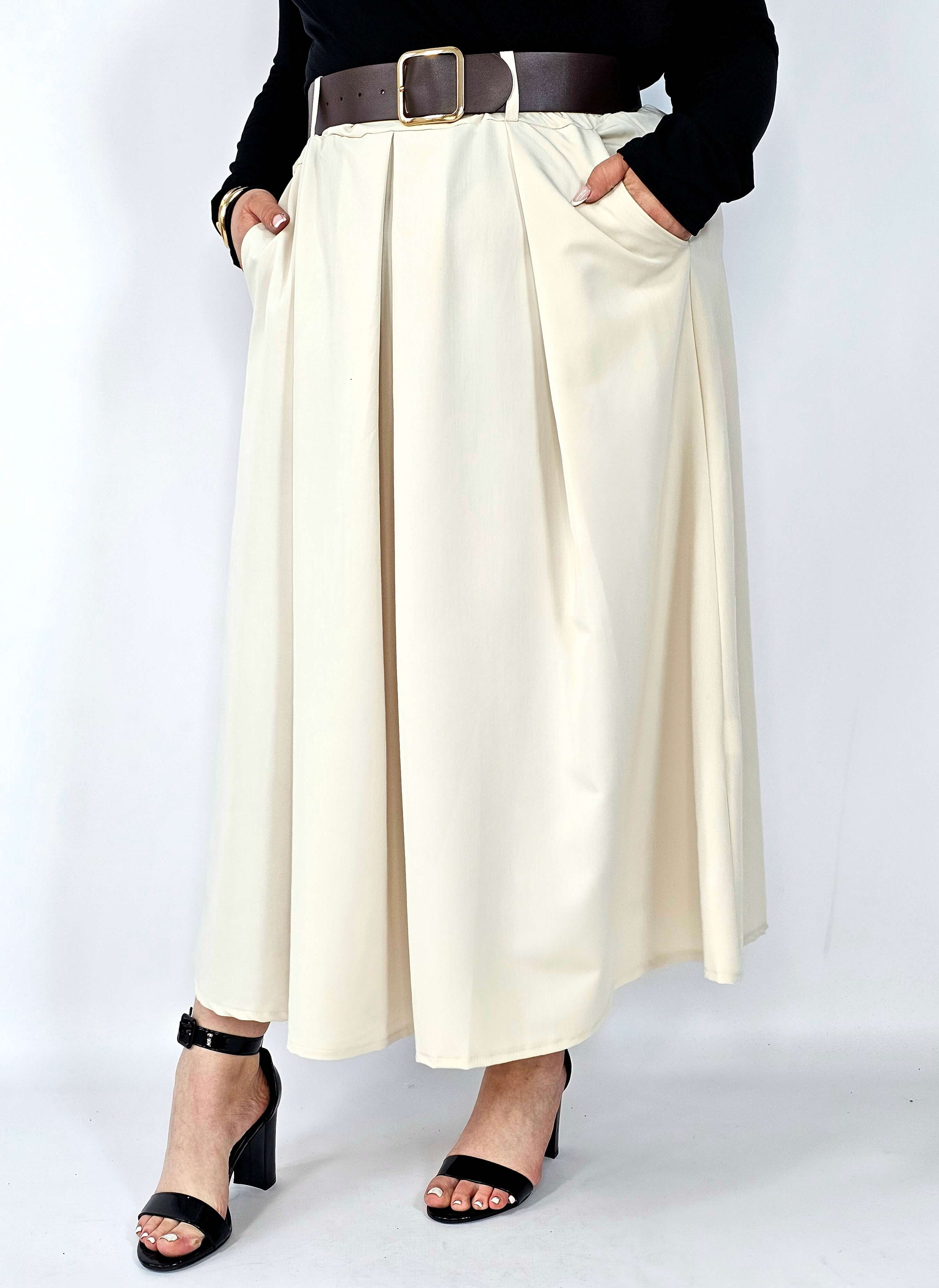 Spódnica plisowana midi StylowaXL – klasyczna elegancja w nowoczesnym wydaniu Stylowa XL