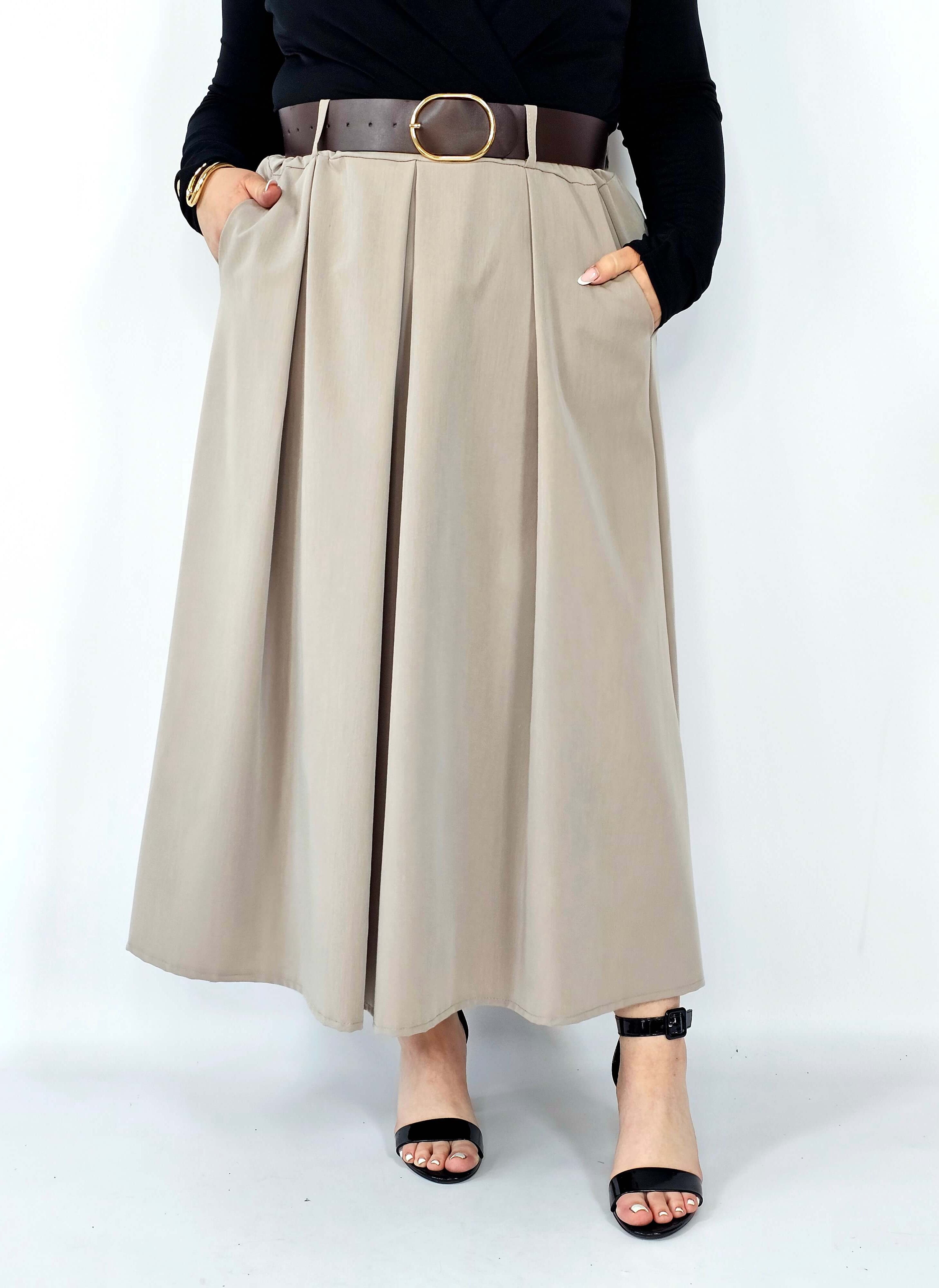 Spódnica plisowana midi StylowaXL – klasyczna elegancja w nowoczesnym wydaniu Stylowa XL