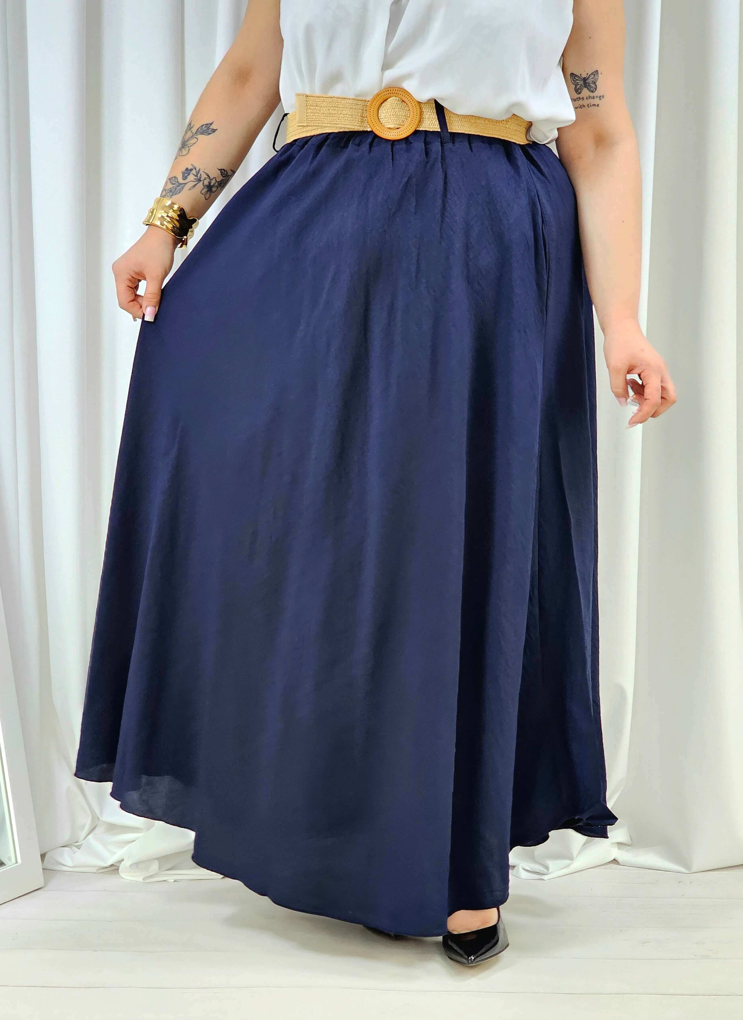 Spódnica plus size – długa spódnica maxi o lekkim, swobodnym kroju Stylowa XL