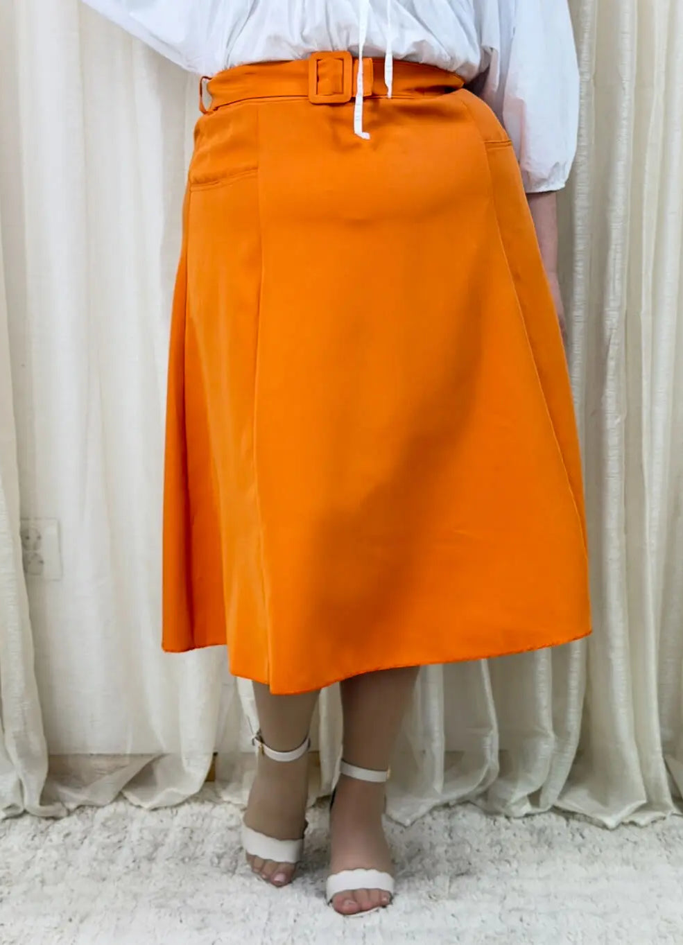 Spódnica plus size elegancka z paskiem – stylowa klasyka XXL Stylowa XL