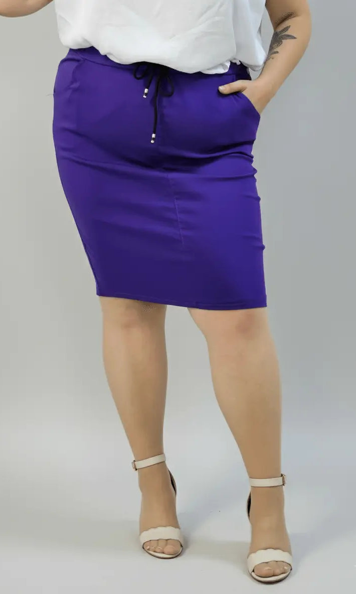 Spódnica plus size gnieciuchowa – wygodna spódnica XXL na co dzień Stylowa XL