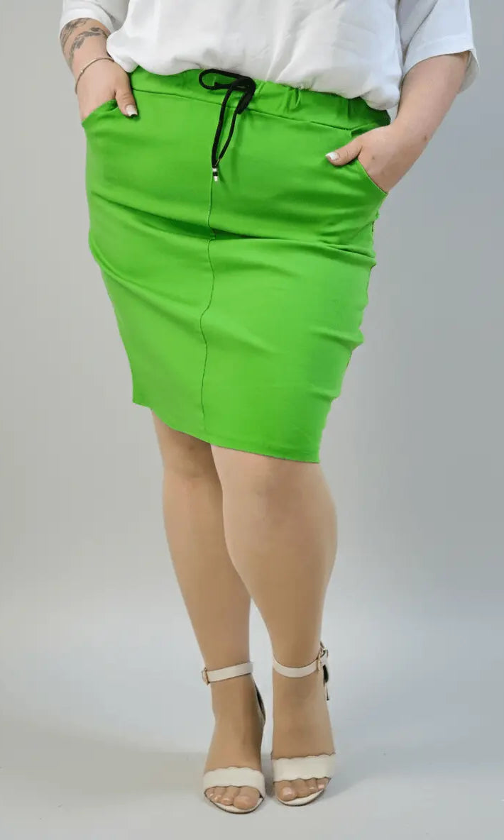 Spódnica plus size gnieciuchowa – wygodna spódnica XXL na co dzień Stylowa XL