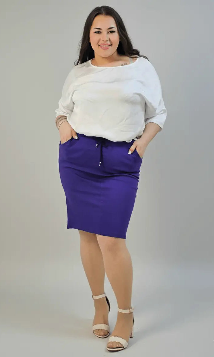 Spódnica plus size gnieciuchowa – wygodna spódnica XXL na co dzień Stylowa XL