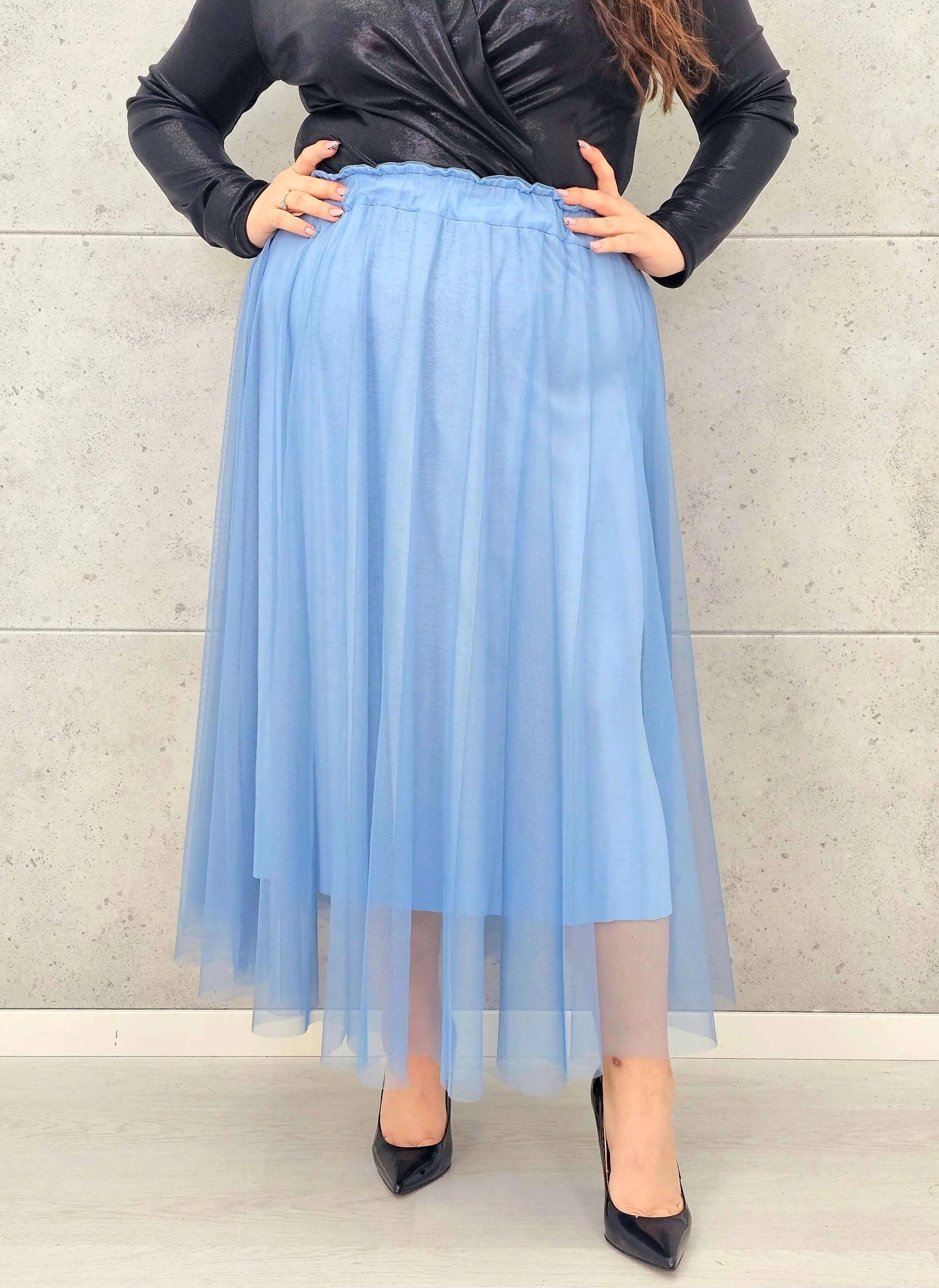 Spódnica plus size tiulowa midi – zwiewna, lekka i kobieca propozycja XXL Stylowa XL