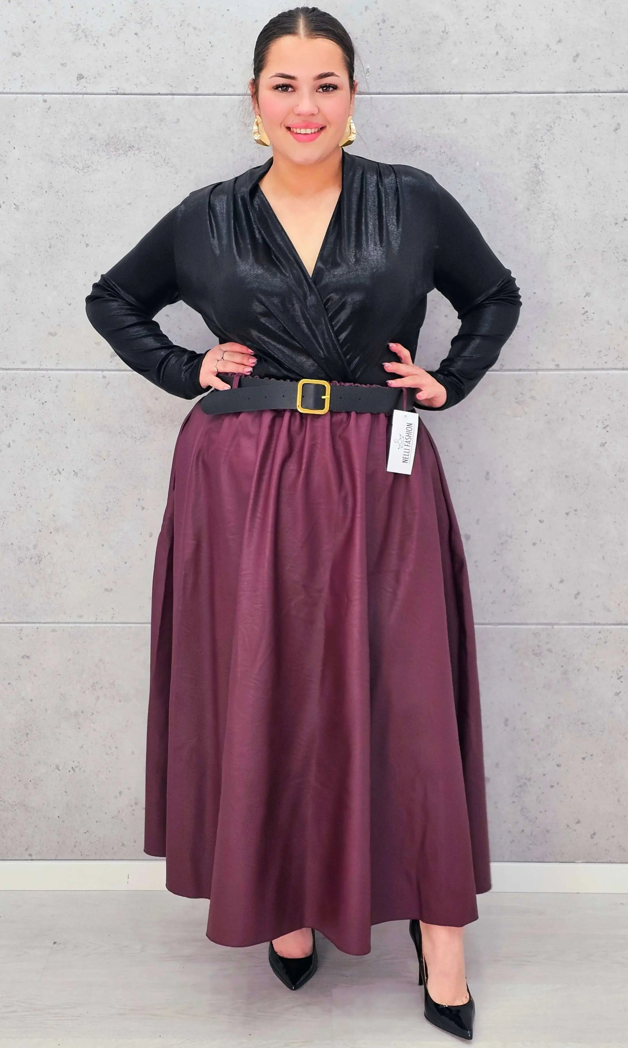 Spódnica z Ekoskóry Plus Size StylowaXL – Elegancja i Wygoda dla Kobiet XXL Stylowa XL