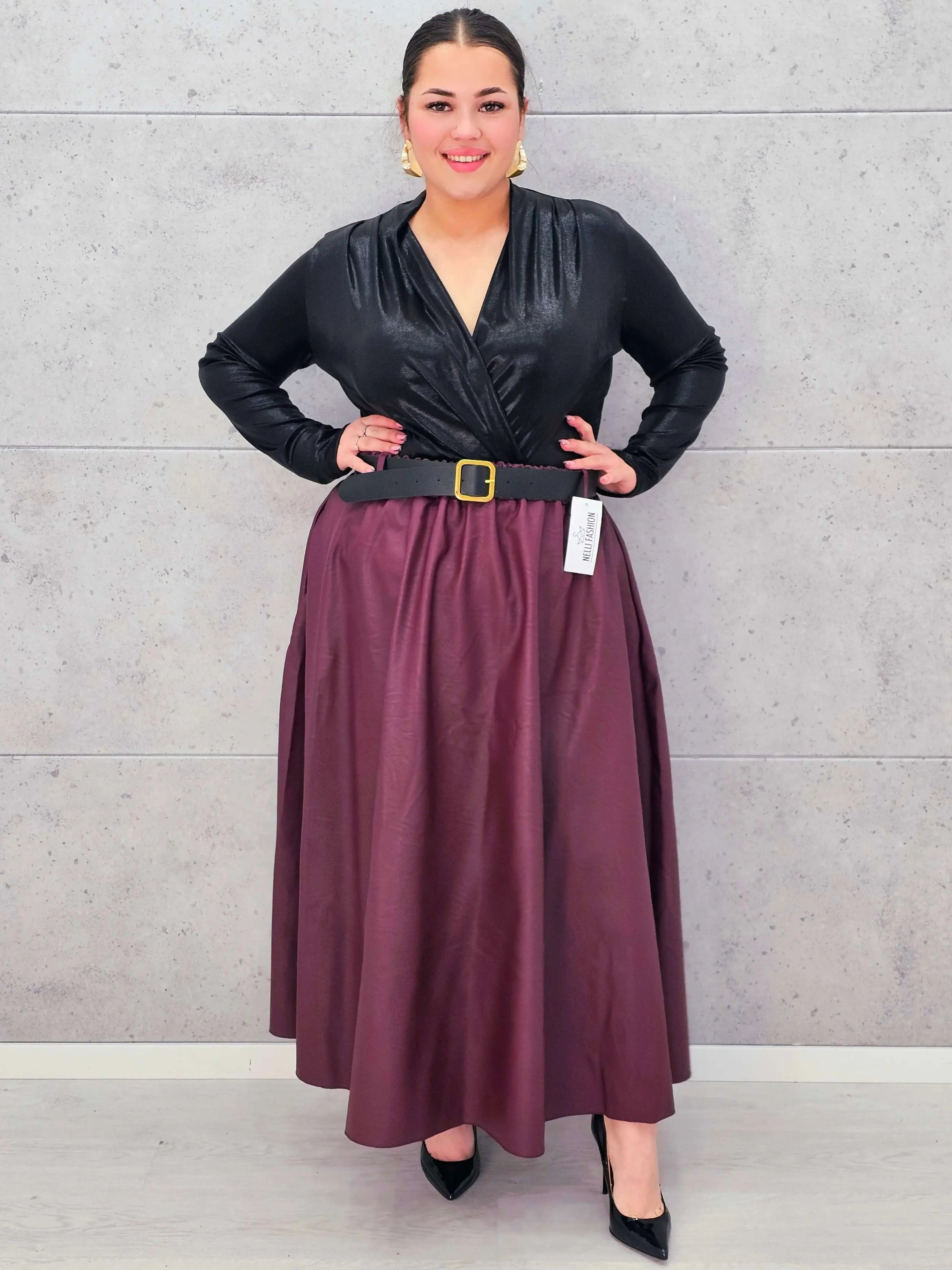 Spódnica z Ekoskóry Plus Size StylowaXL – Elegancja i Wygoda dla Kobiet XXL Stylowa XL